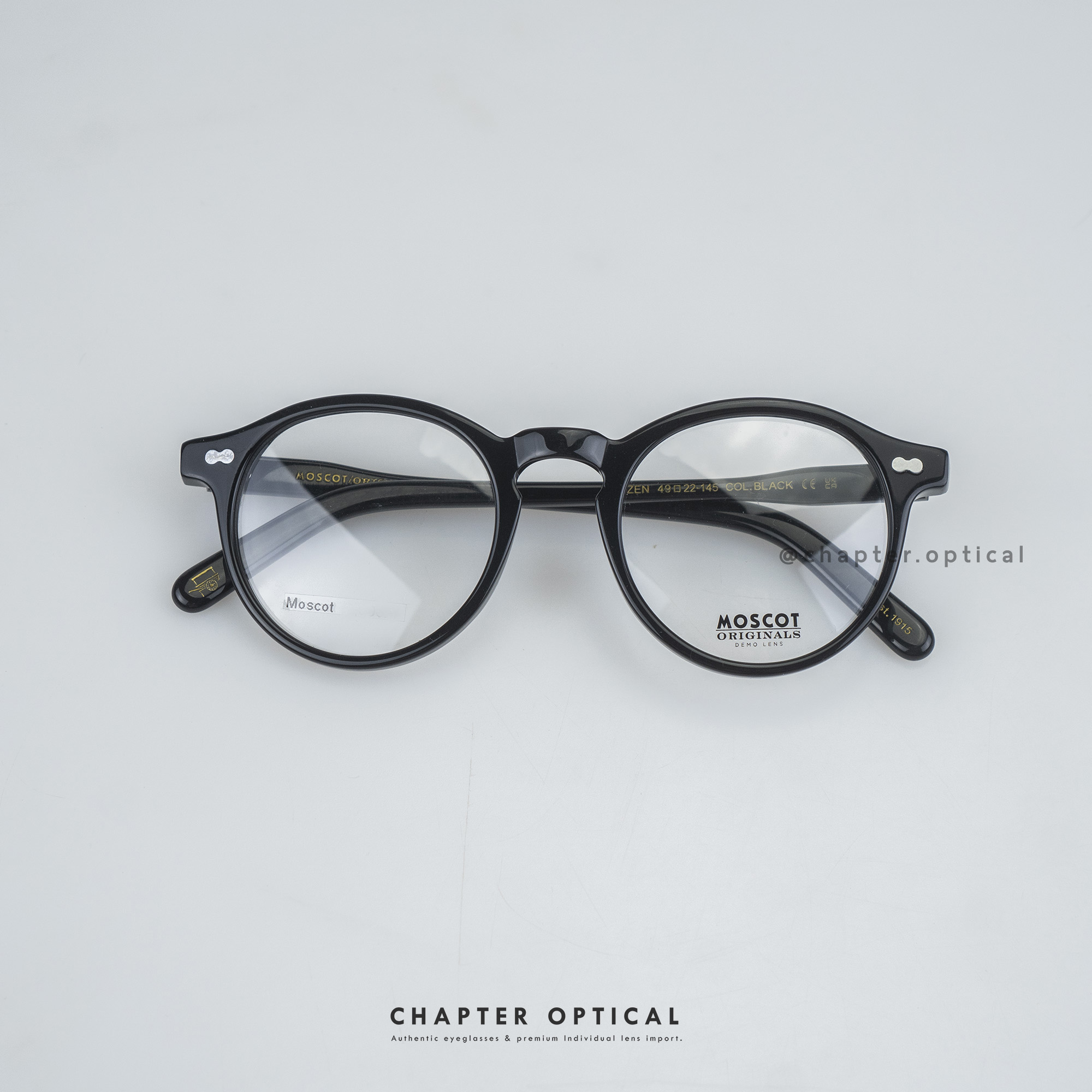 MOSCOT / originals NYC - MILTZEN col. MATTE BLACK (Size.49)