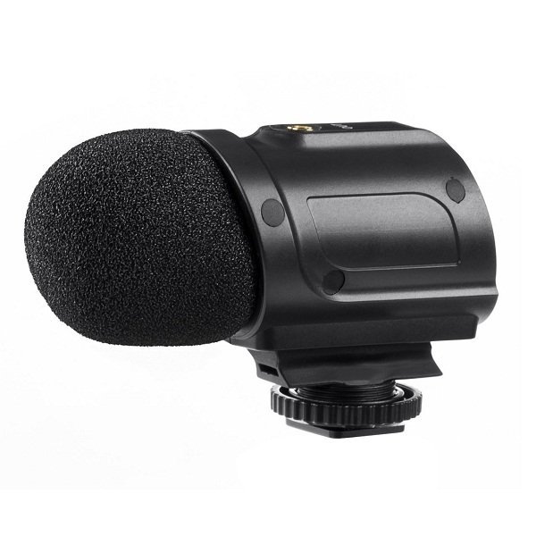 Saramonic SR-PMIC2 Mini Stereo Condenser Microphone with Integrated Shockmount, Low-Cut Filter & Battery-Free