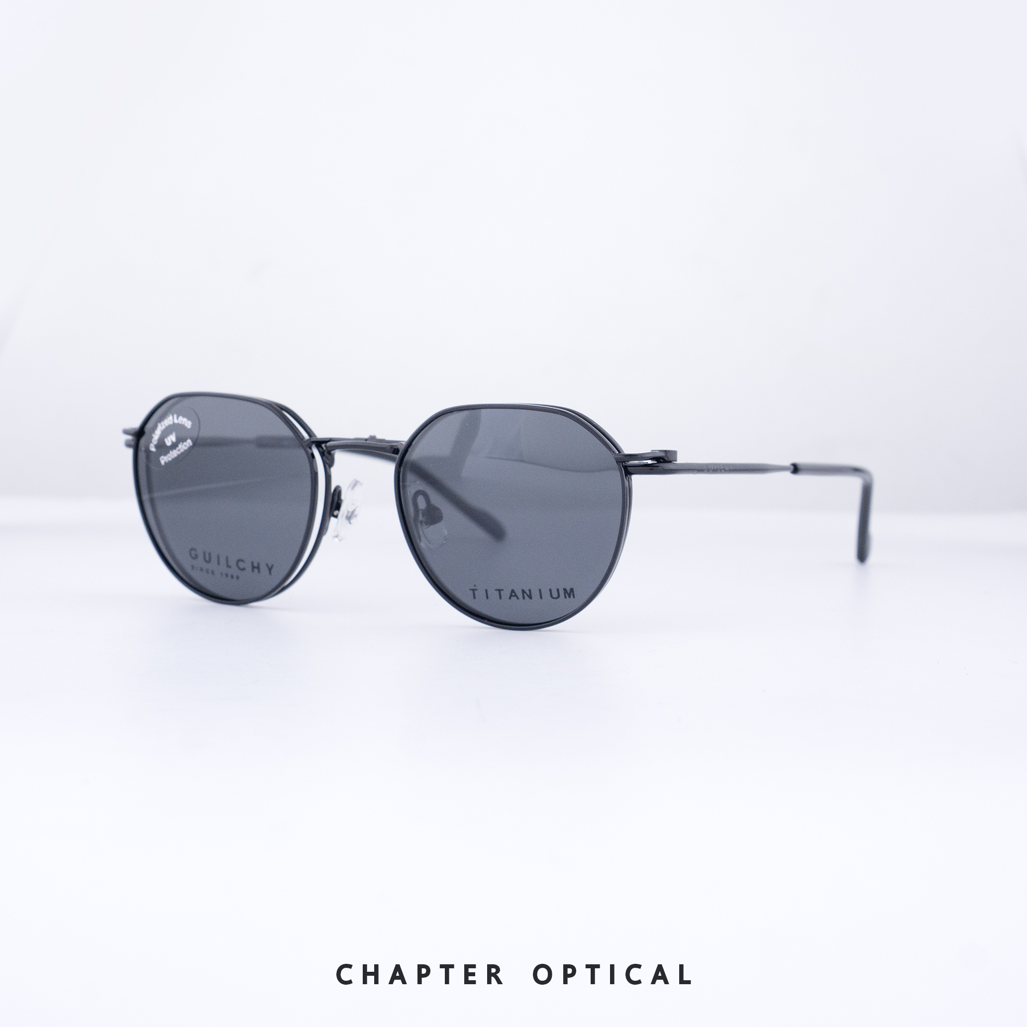 กรอบแว่นตา GUILCHY รุ่น MS-2-C06 แว่นไทเทเนียมพร้อมคลิปออนแม่เหล็ก Polarized