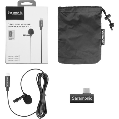 Saramonic LavMicro U3A 2m Lavalier Microphone with Detachable Lightning Connector for Type C