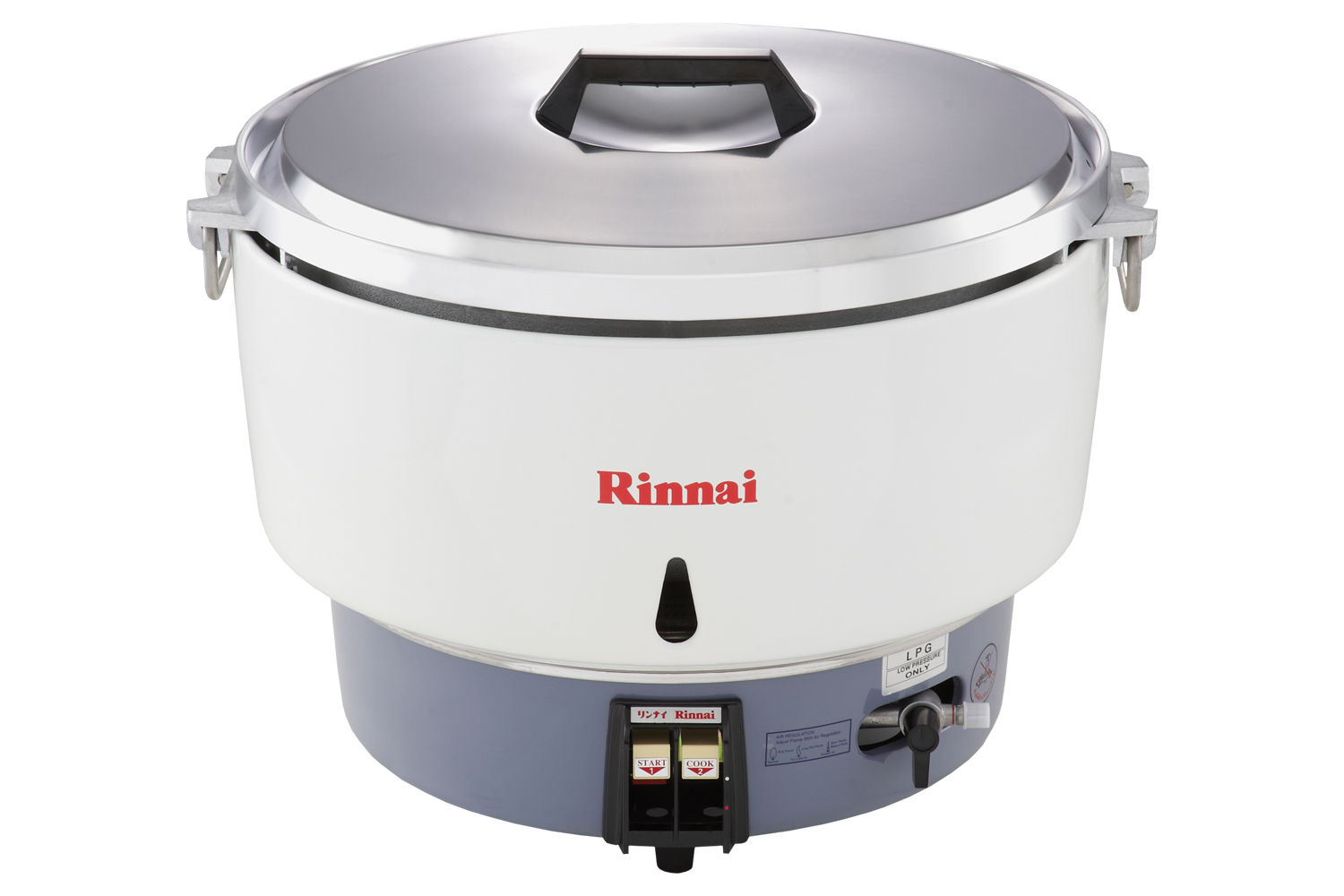 หม้อหุงข้าวระบบแก๊ส หุงได้ตั้งแต่ 4-10 ลิตร Rinnai รุ่น RR-55A ปริมาณเสริฟข้าวสวยได้ 55 คน