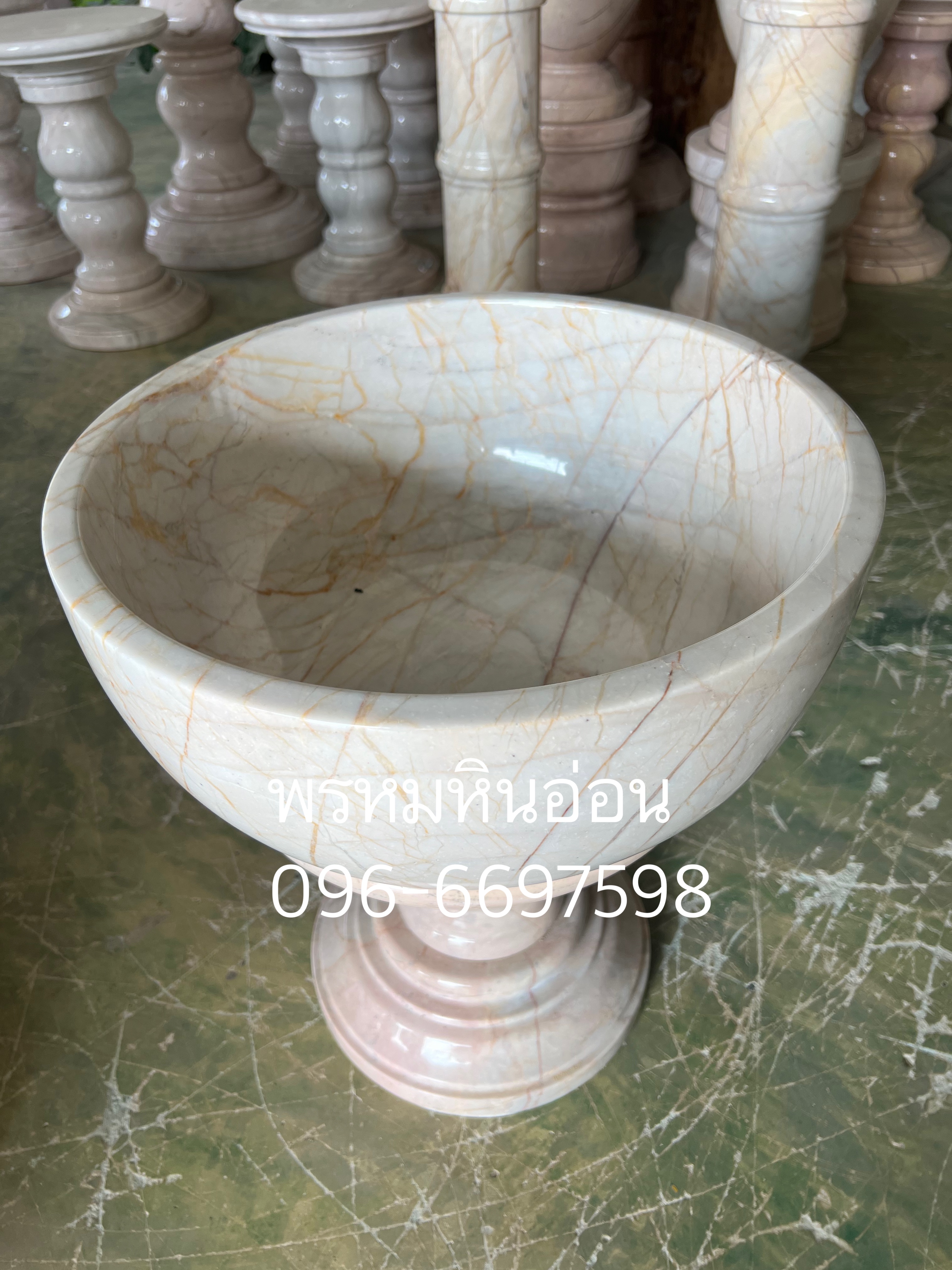 อ่างหินอ่อน40ซมพร้อมขาตั้ง