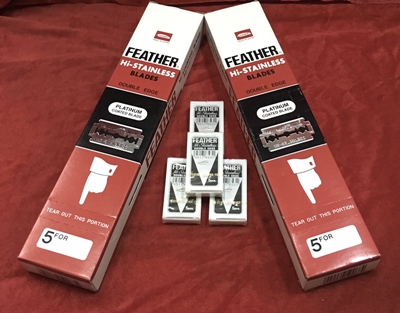 ใบมีดโกนตราขนนก 2 คม FEATHER