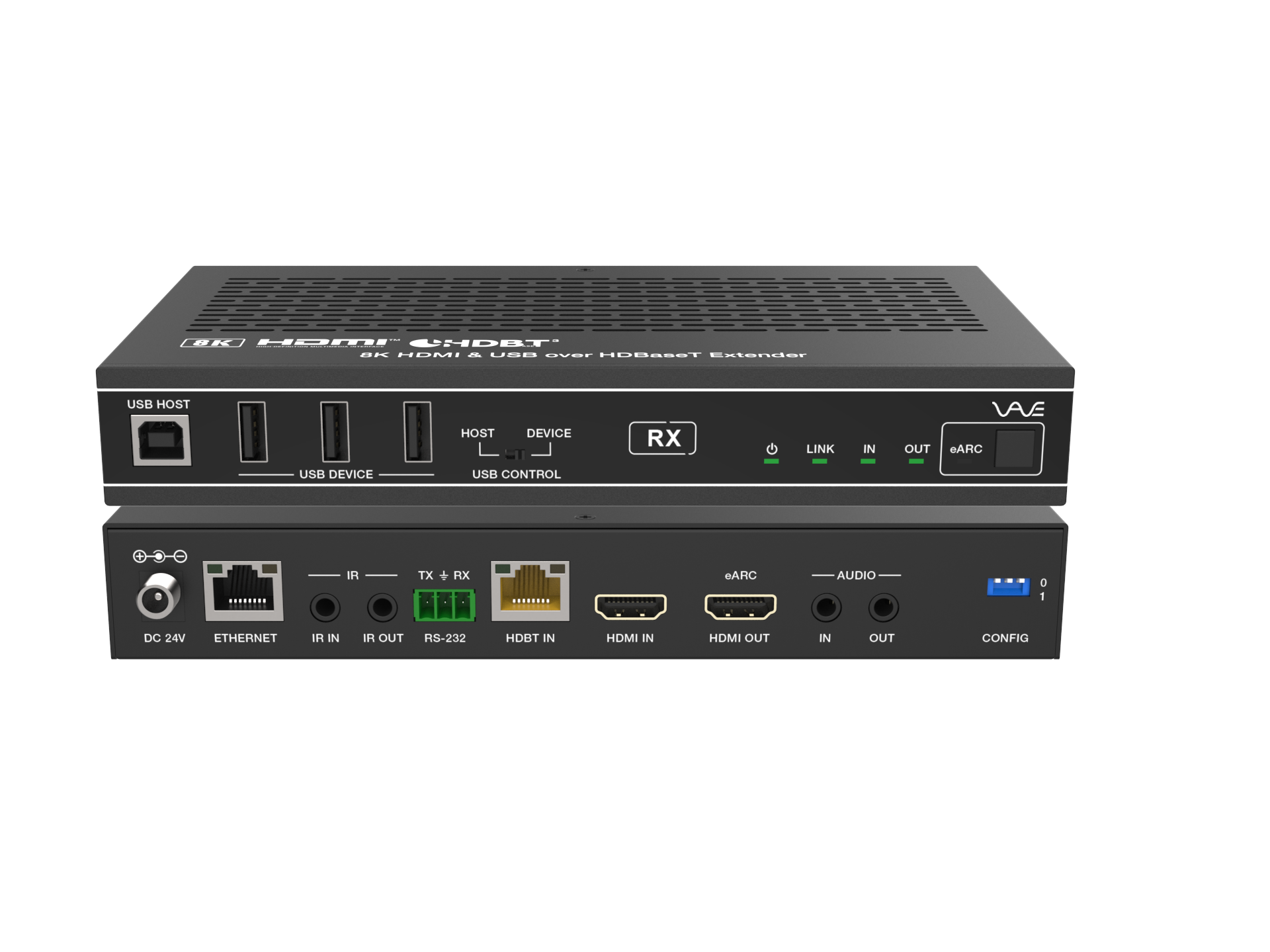 EX-HDBT-100-U - VAVE HDMI 8K 40 Gbps HDBaseT Extender 100 meters with USB/eARC/Ethernet