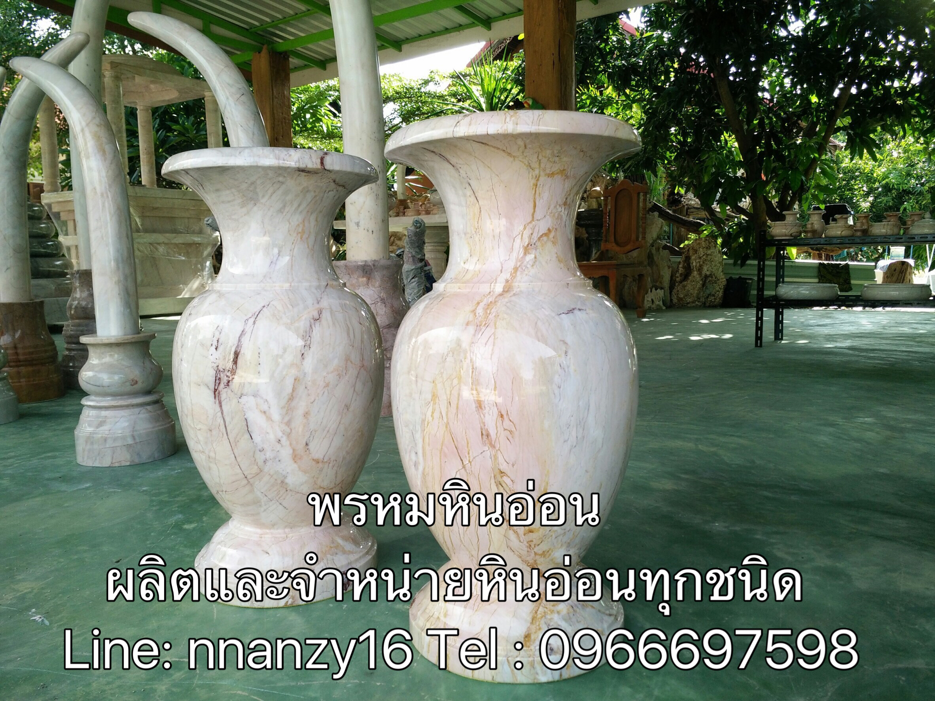 แจกันหินอ่อน60ซม