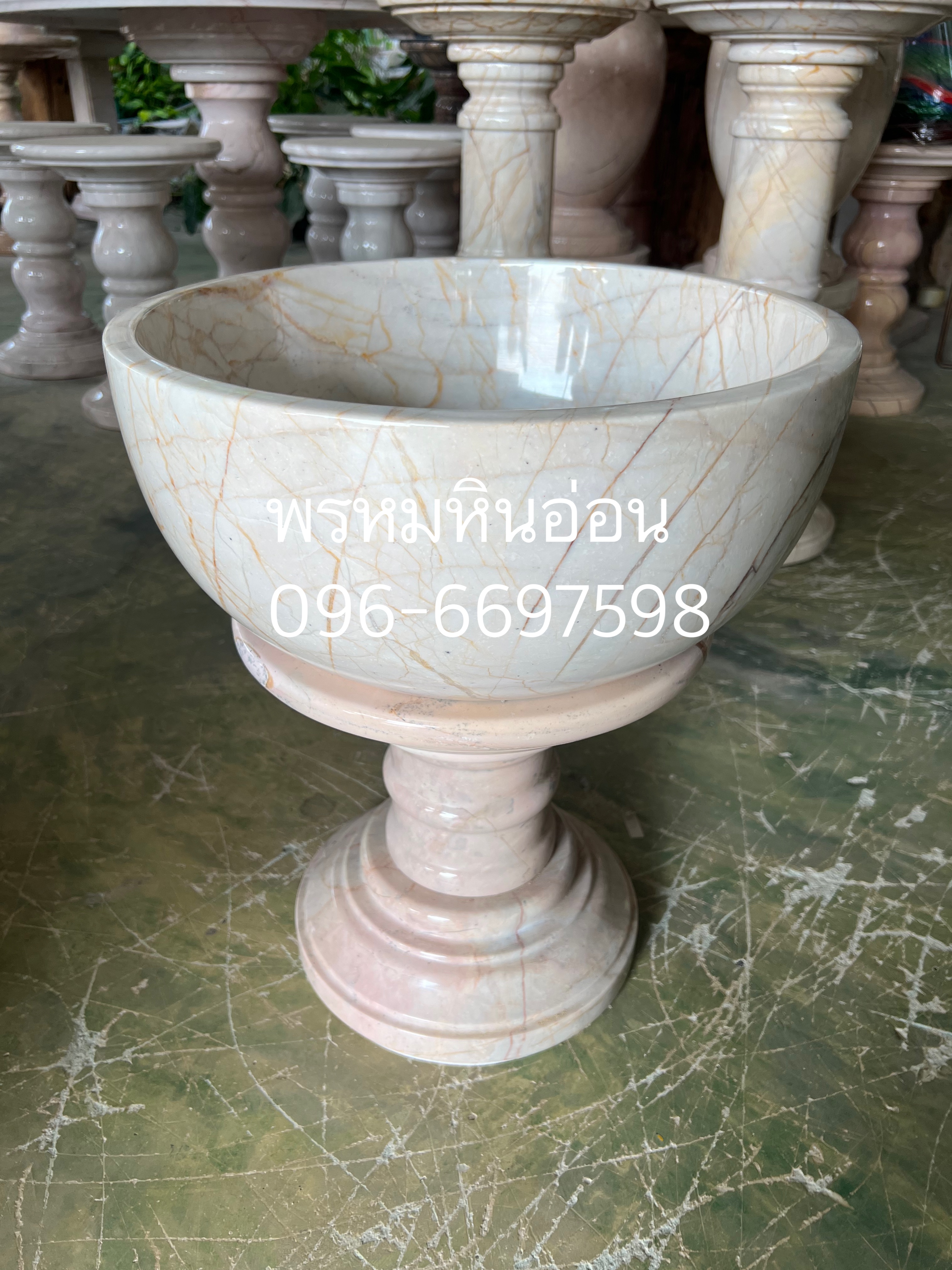 อ่างหินอ่อน40ซมพร้อมขาตั้ง