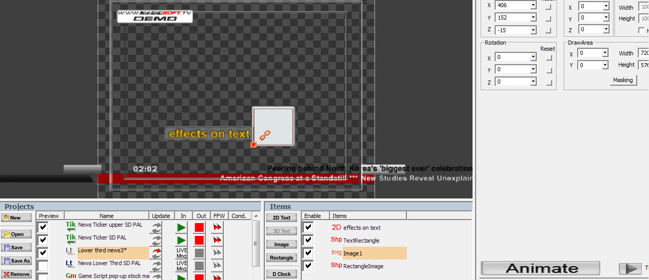 โปรแกรม Magic Soft CG | การซ้อนภาพ หรือตัวอักษรวิ่ง แบบ realtime