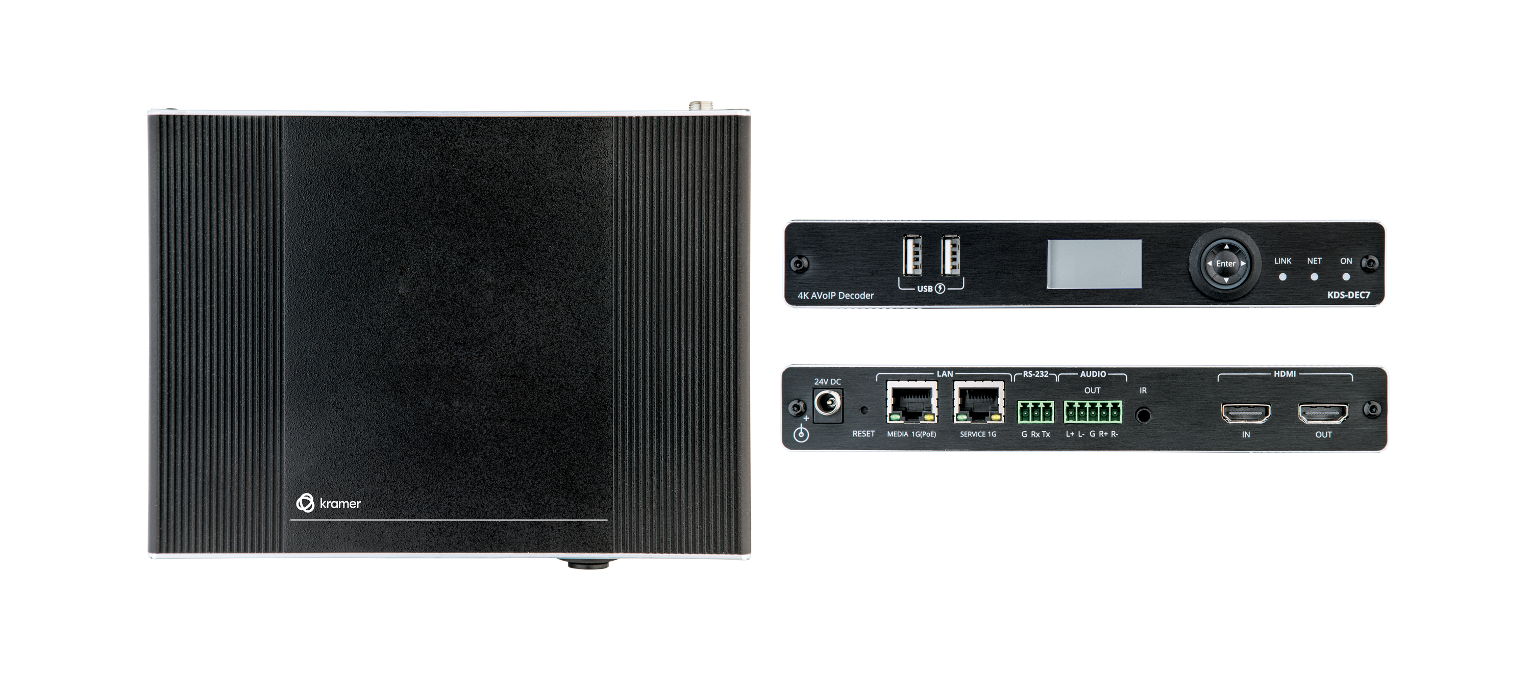 kramerav : KDS-DEC7 High–performance, highly–scalable, AVoIP Decoder for 4K over 1G network (KDS–7)