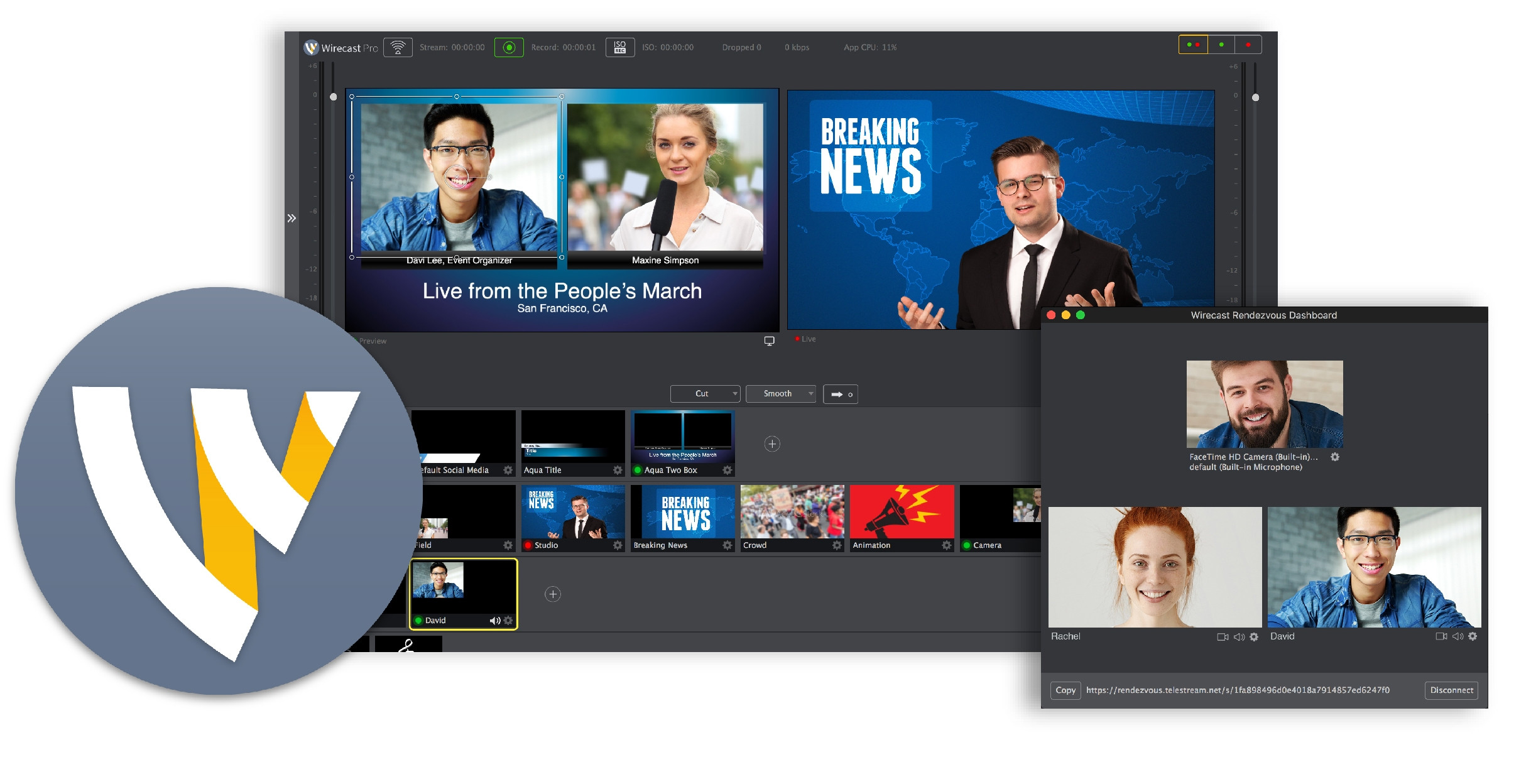 Telestream Wirecast Pro for Windows,Mac