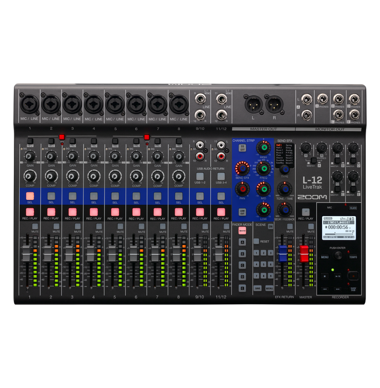 Zoom Live Track L12 - Mixing Console , Audio interface และ Digital recorder อยู่ในเครื่องเดียว
