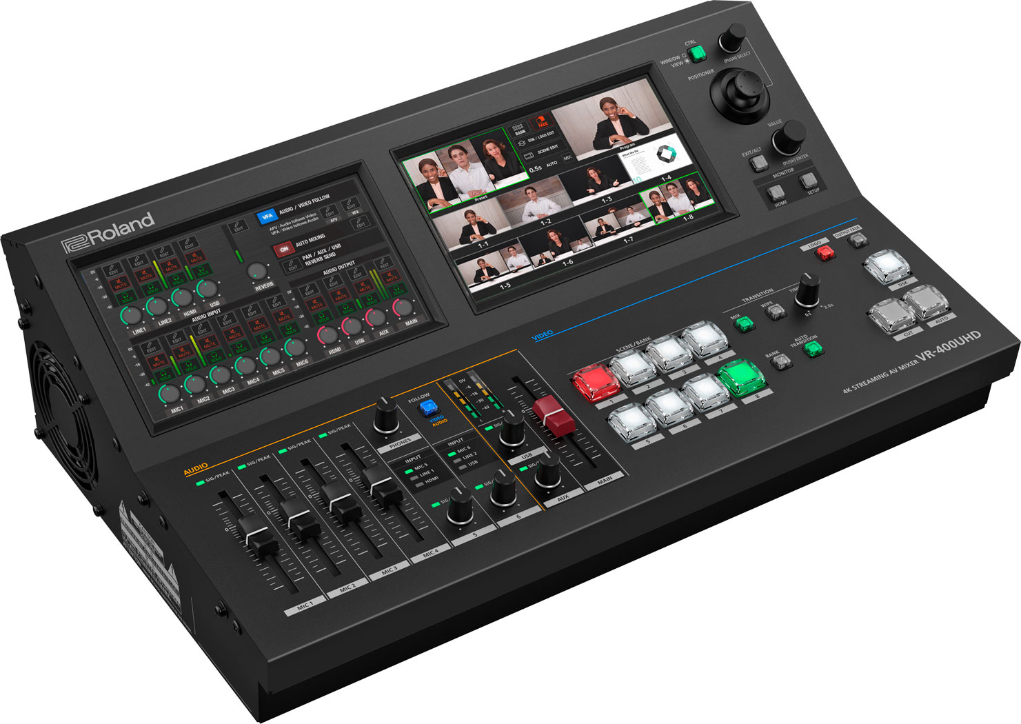 Switcher Roland รุ่น VR-400UHD 4K Streaming AV Mixer