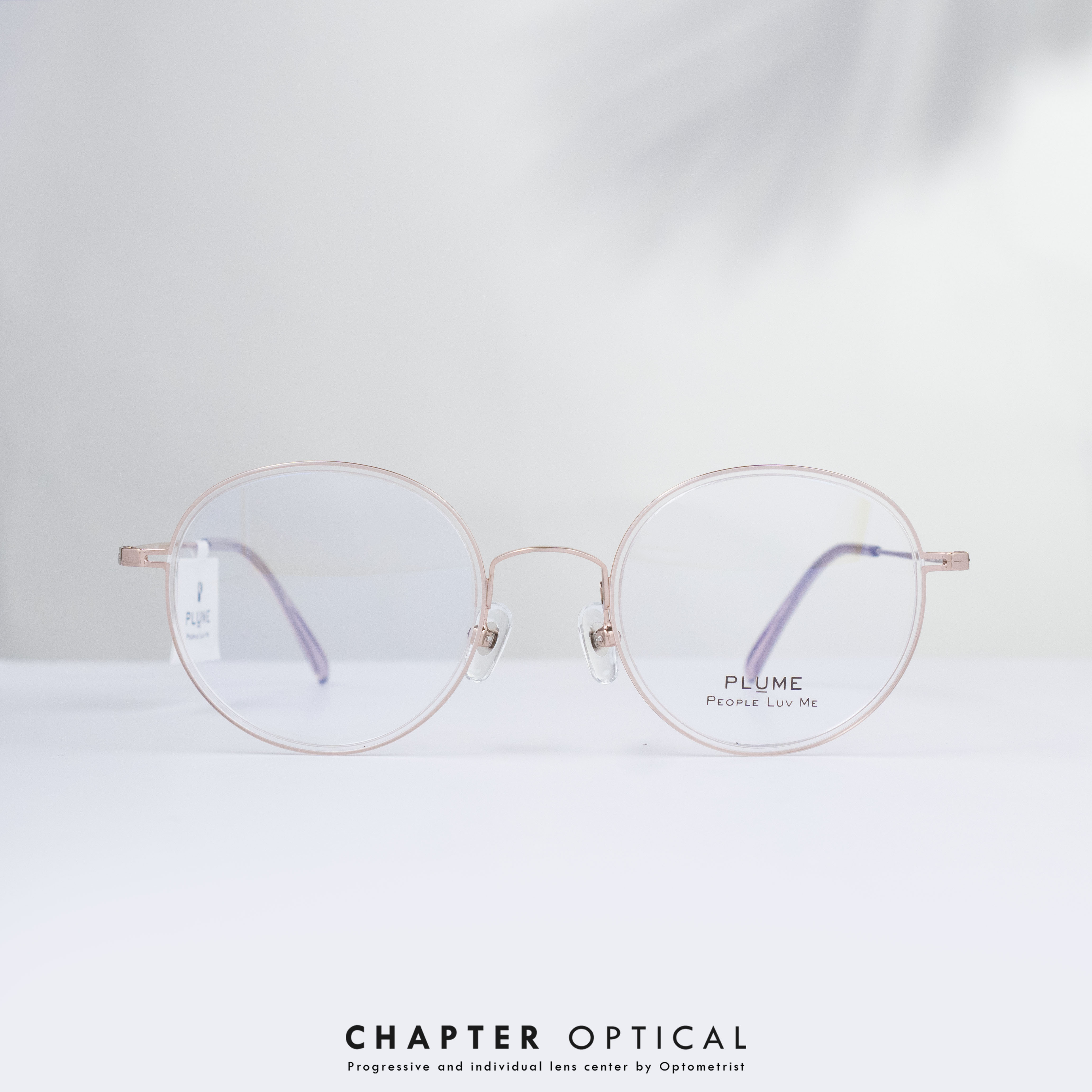 กรอบแว่นตาแบรนด์ PLUME รุ่น P-2856-C6 แบรนด์เกาหลีใต้แท้ สินค้านำเข้า