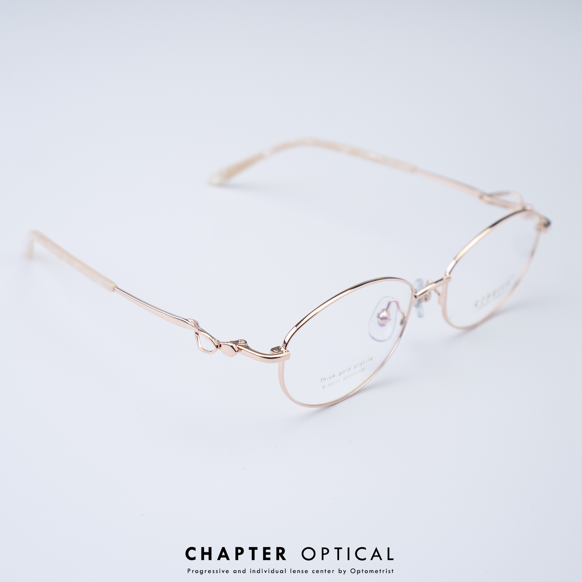 กรอบแว่นแฟชั่น รุ่น R-10111-C.gold ( พร้อมเลนส์สายต 1990 บาท )