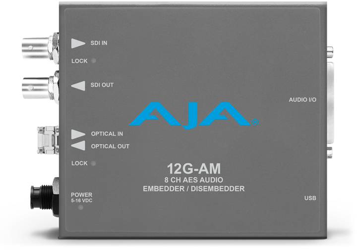 AJA 12G-AM-TR SDI 8-Channel AES Embedder/Disembedder