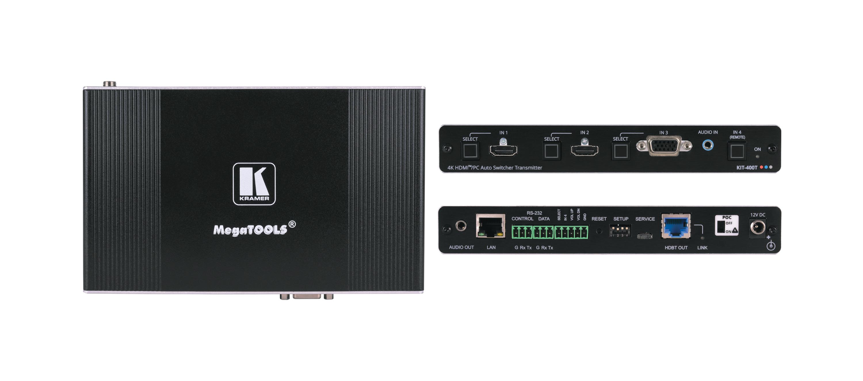 kramerav : KIT-4004K Auto–Switcher/Scaler Kit over Long–Reach HDBaseT