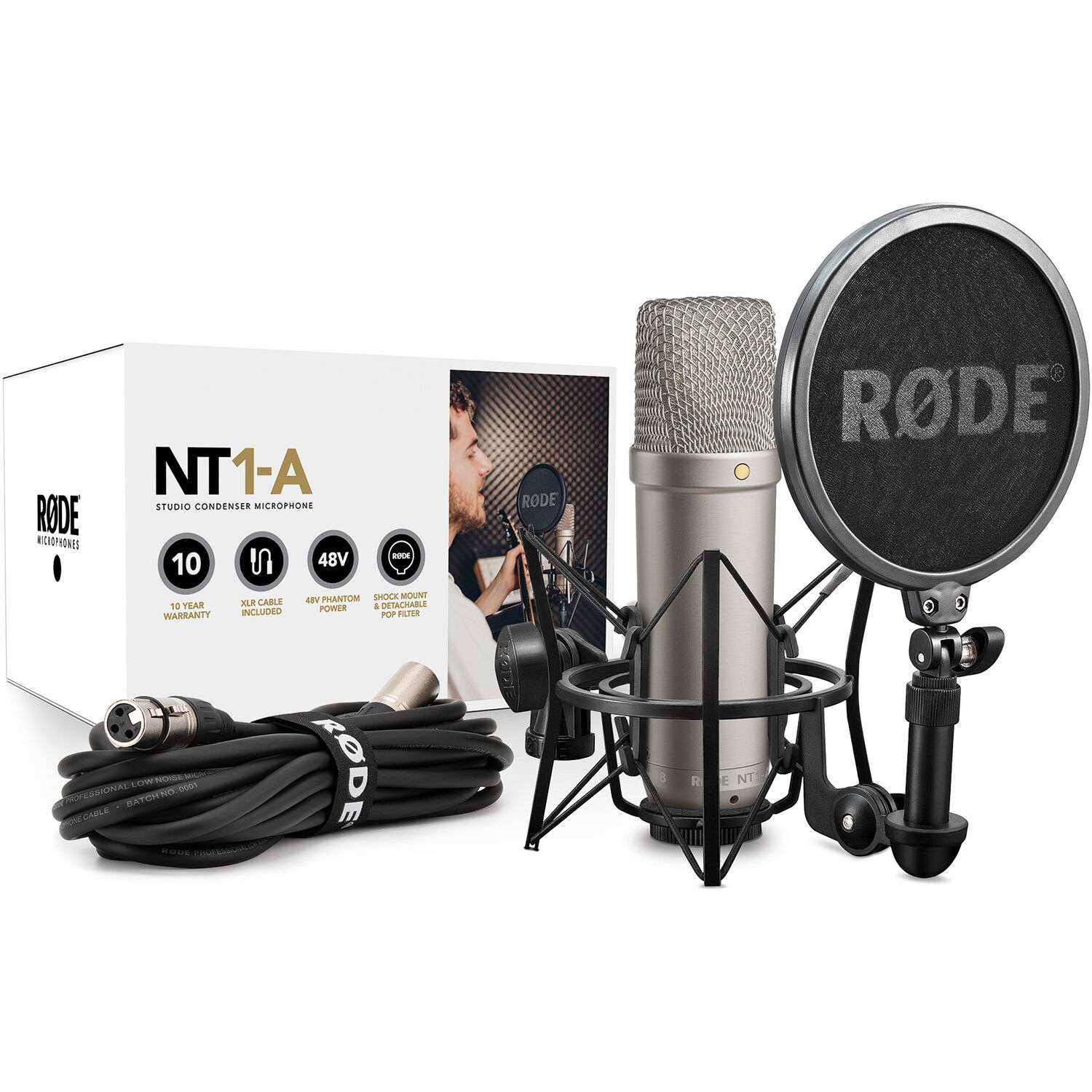 Rode NT1-A Large-Diaphragm Cardioid Condenser Microphone (ประกันศูนย์ 10 ปี)
