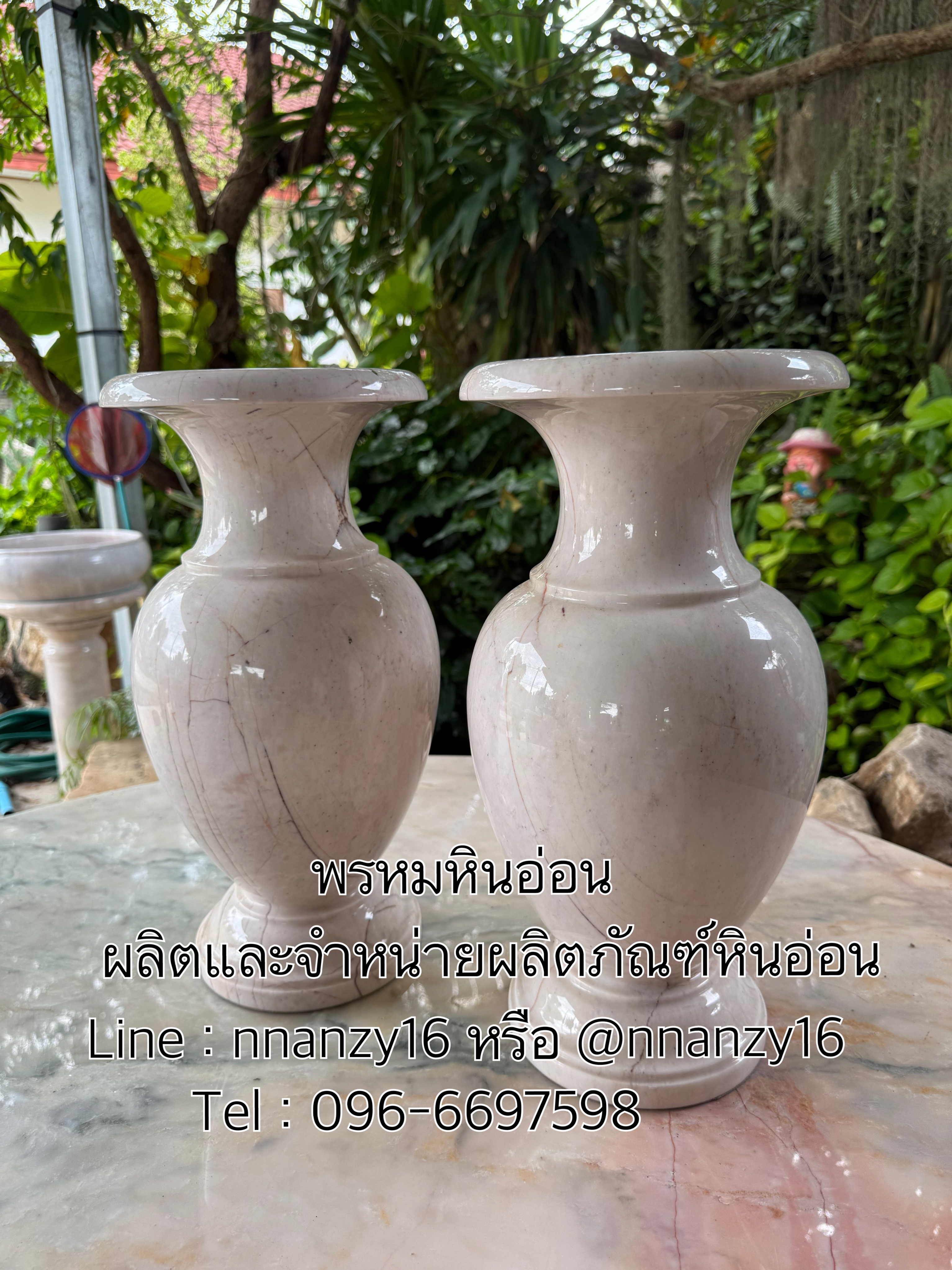 แจกันหินอ่อน40ซม