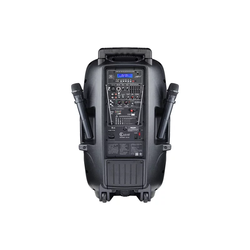 CLEARSOUND GoPORT GP-15A ตู้ลำโพงลากจูง 15 นิ้ว 450 วัตต์ พร้อมไมค์ลอยคู่ ย่าน VHF แบต 8 ชม.