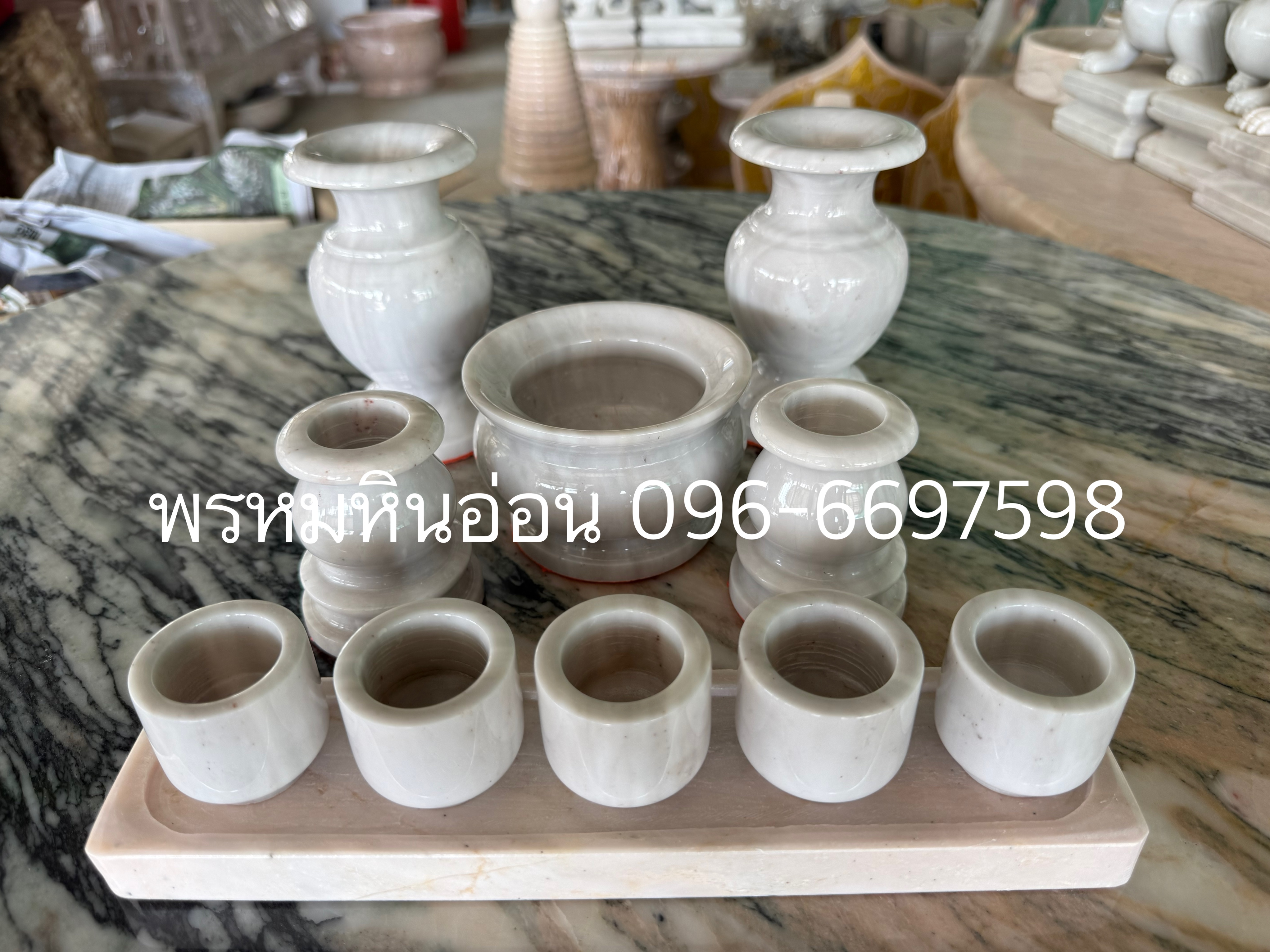 ชุดแจกันหินอ่อนจิ๋ว