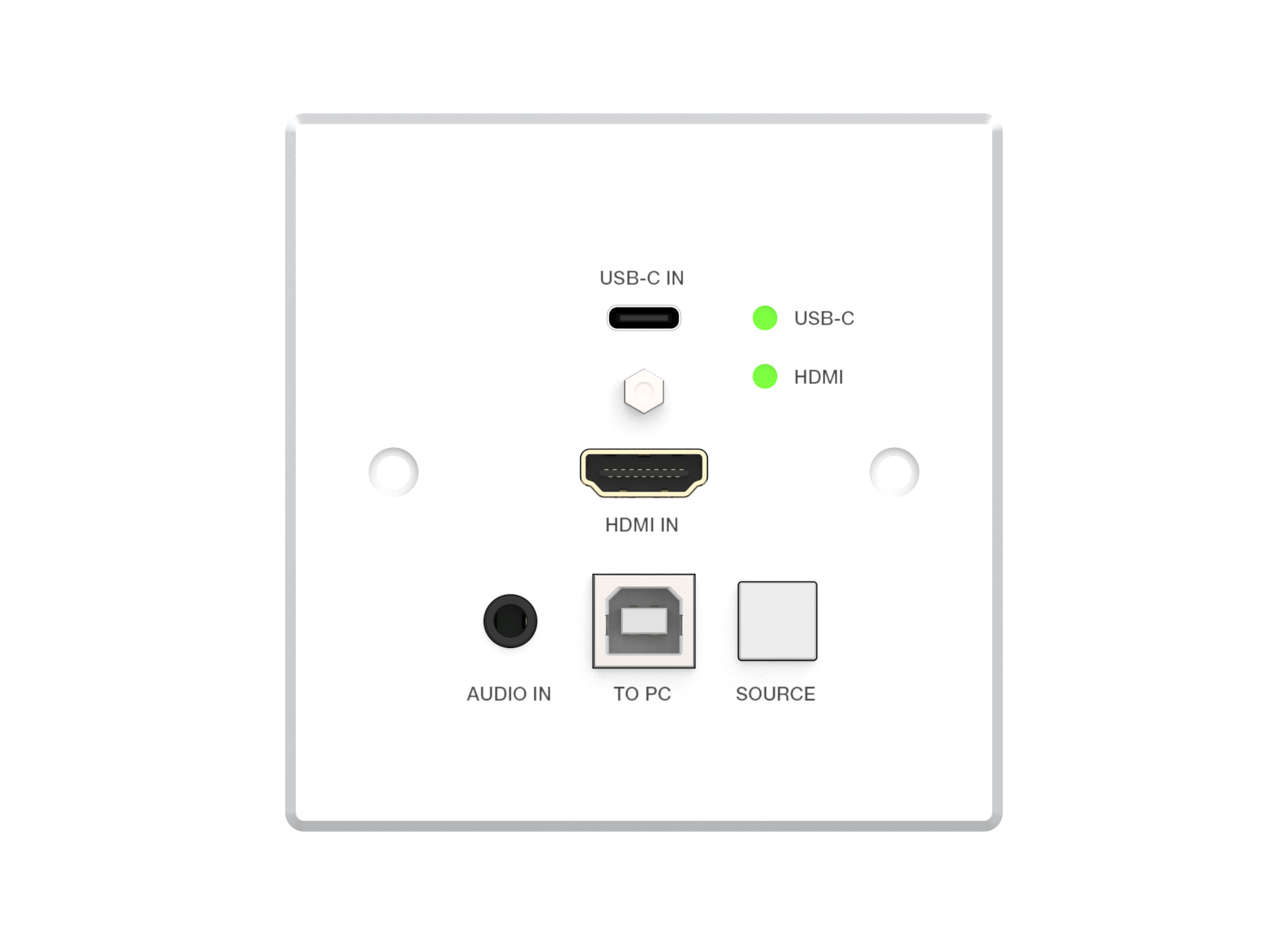 EX-HDBT-100-WP-USBC-U2 - VAVE HDMI/USB-C 4K 18 Gbps Wall Plate 100m with USB (CN/UK 2-Gang)
