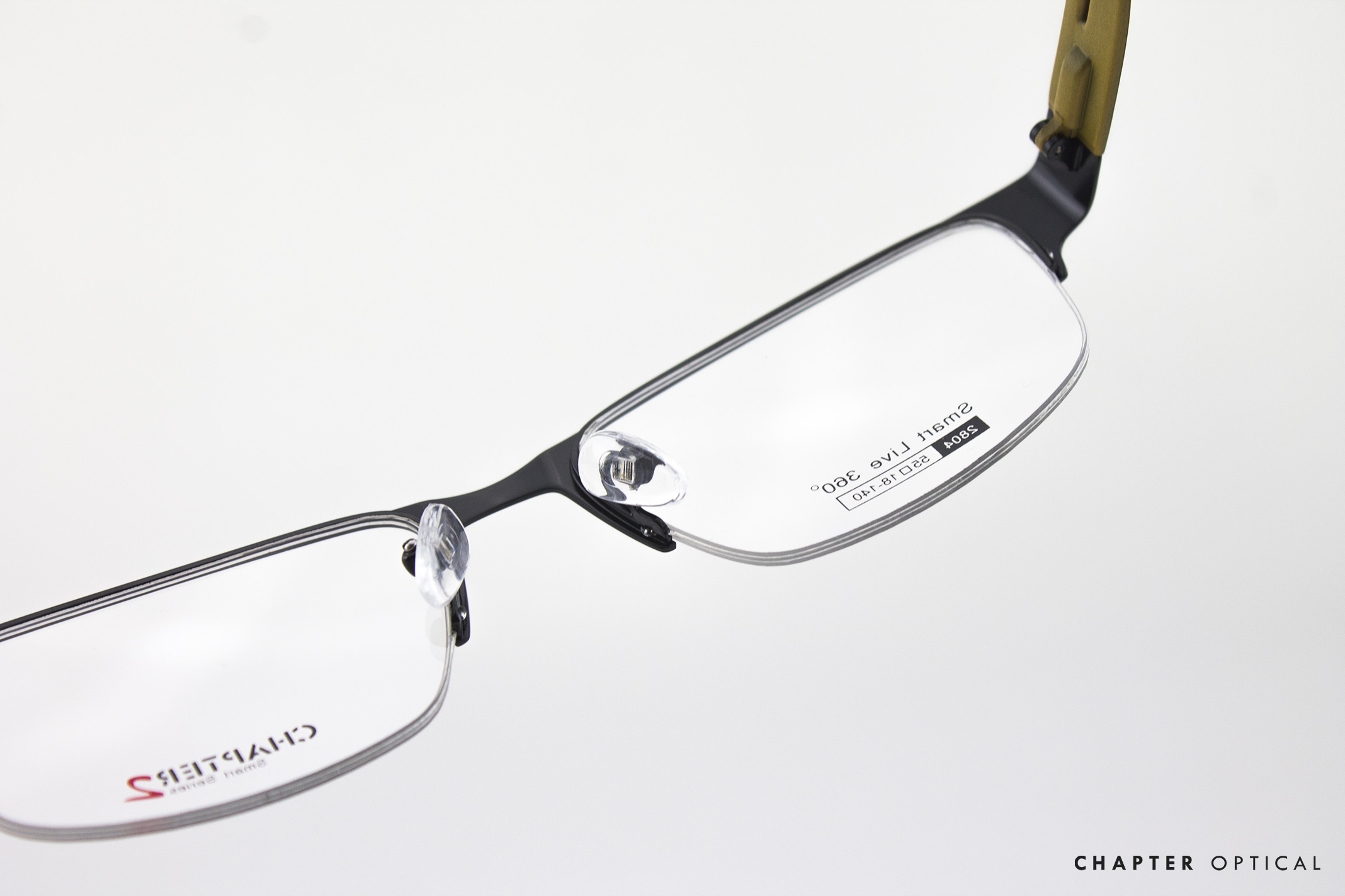 กรอบแว่น รุ่น 2804 กรอบเซาะร่อง / ดำเหลือง