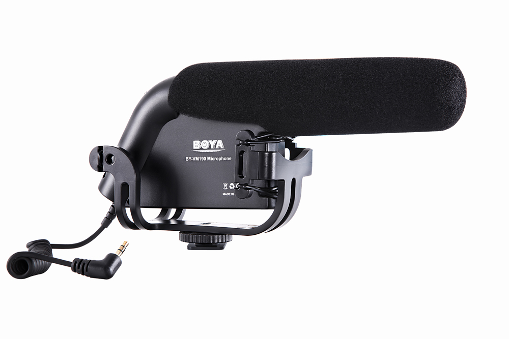 BOYA BY-VM190 shotgun microphone with Windshield For DSLR video cameras