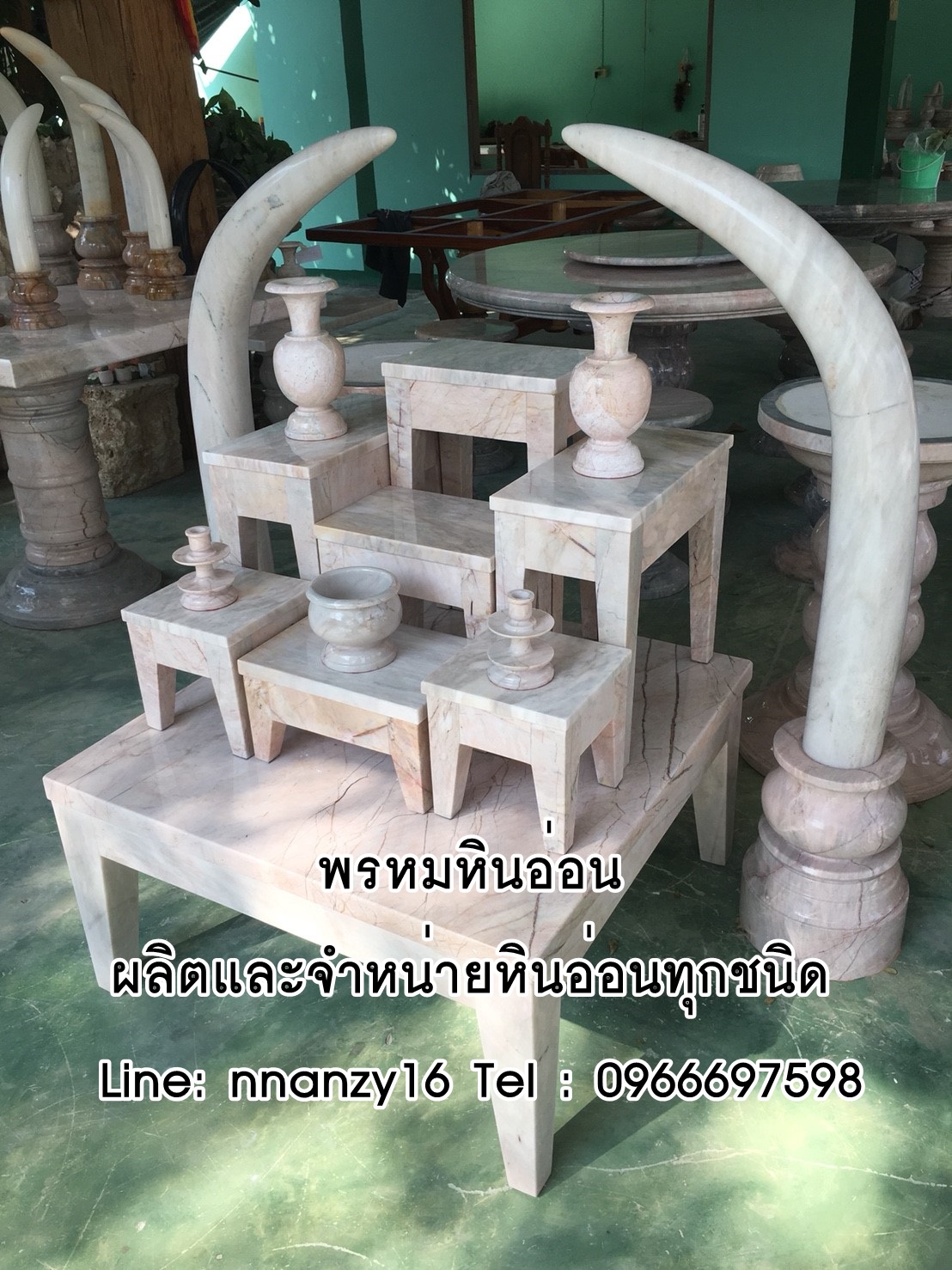 โต๊ะหมู่บูชาชุด7ทรงโมเดิร์น
