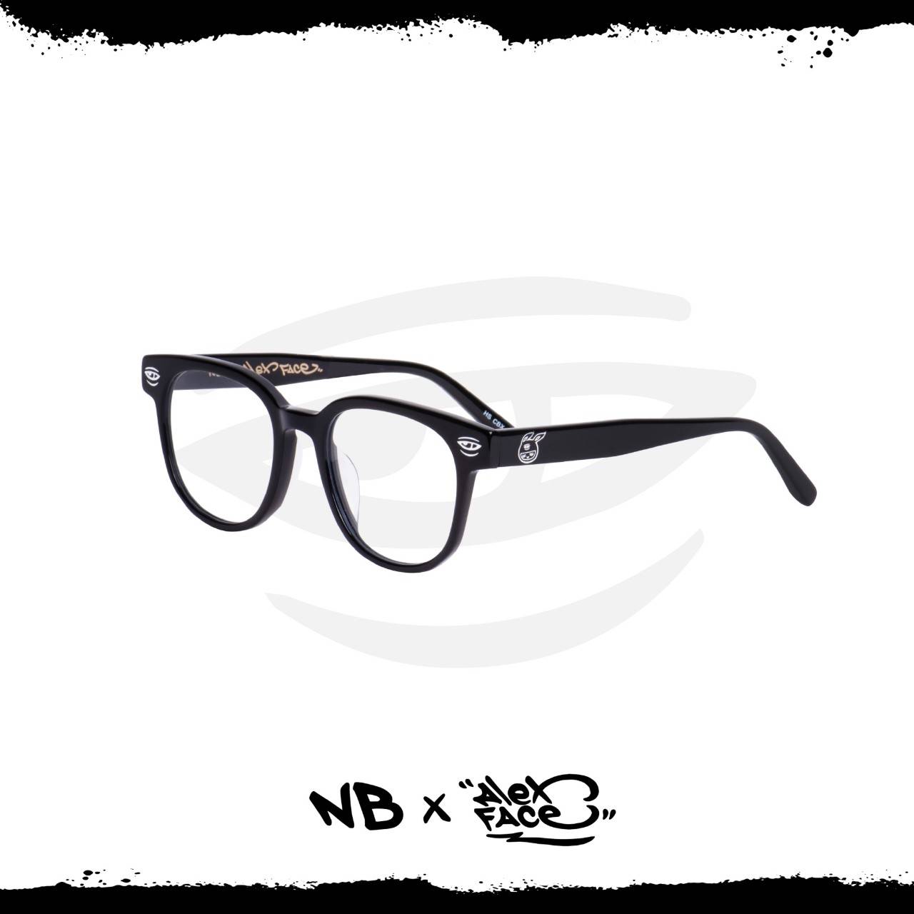New Balance Eyewear x Alex Face กรอบสายตาสีดำ + เลนส์กรองแสง Blue Light Included