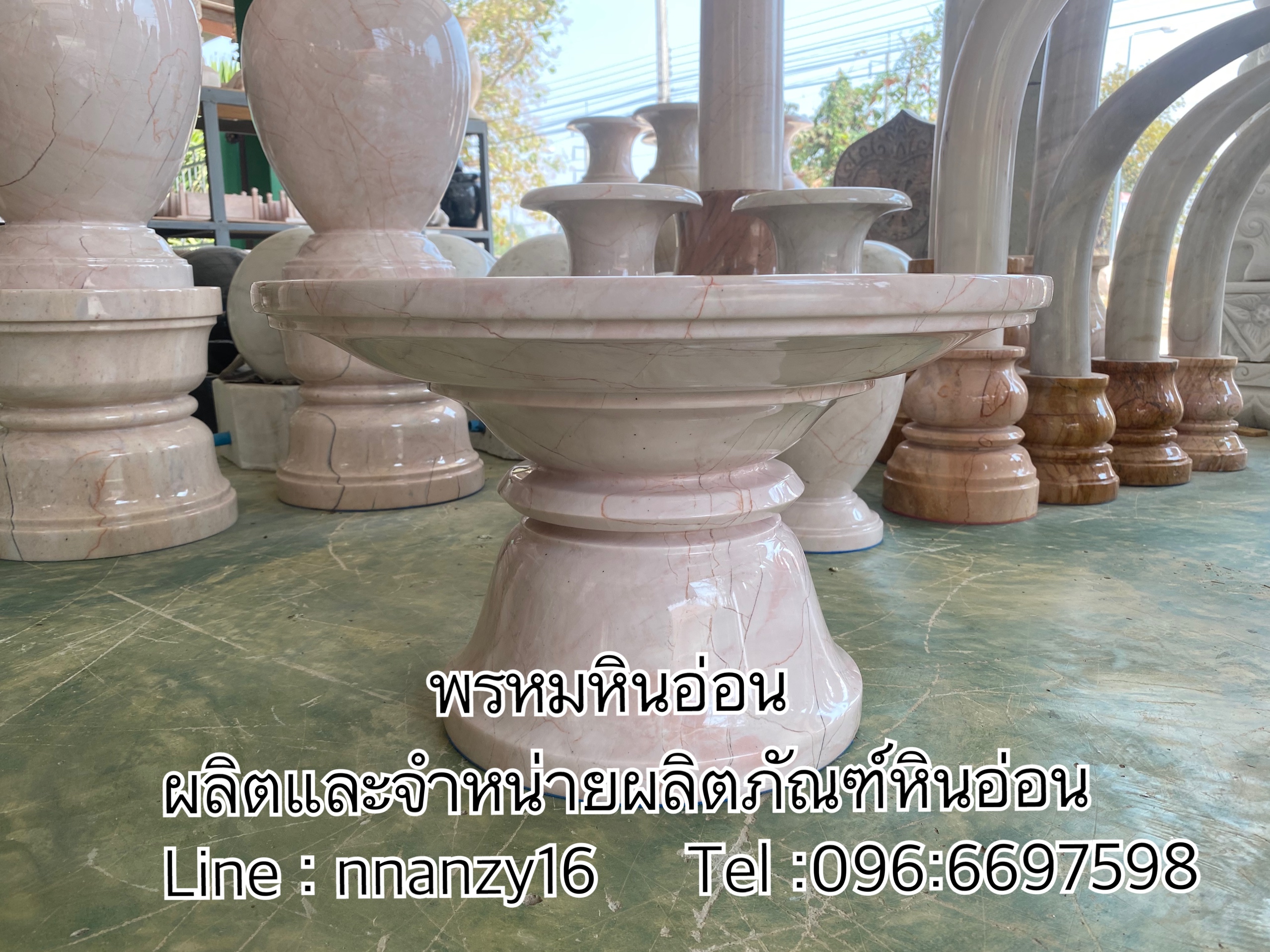 พานหินอ่อน50ซม