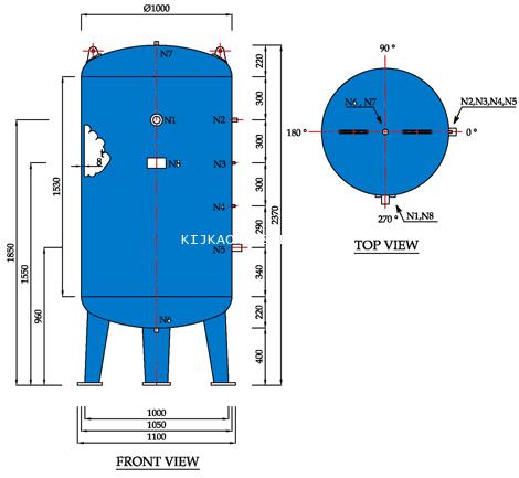 ถังพักลมขนาด 1500 ลิตร