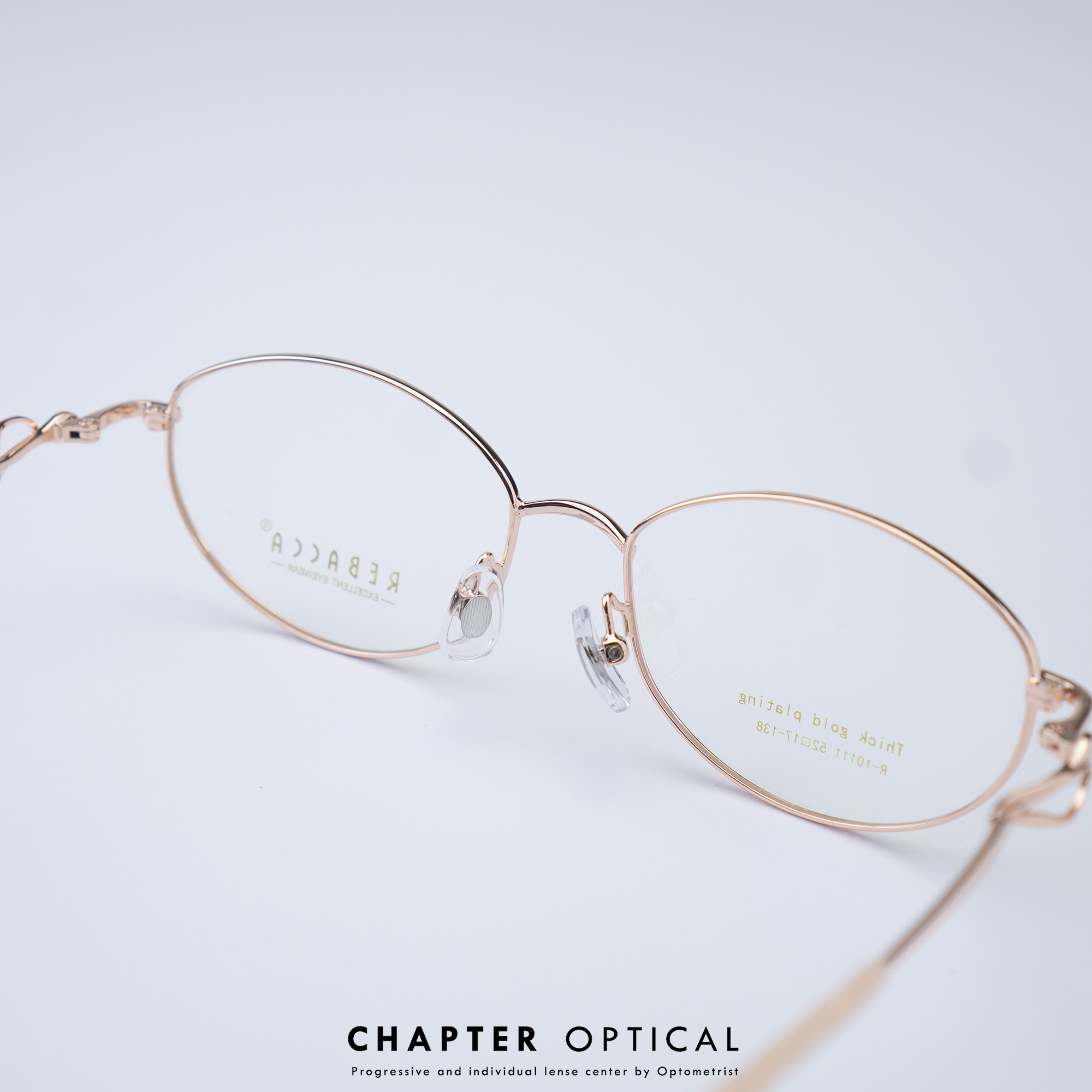 กรอบแว่นแฟชั่น รุ่น R-10111-C.gold ( พร้อมเลนส์สายต 1990 บาท )