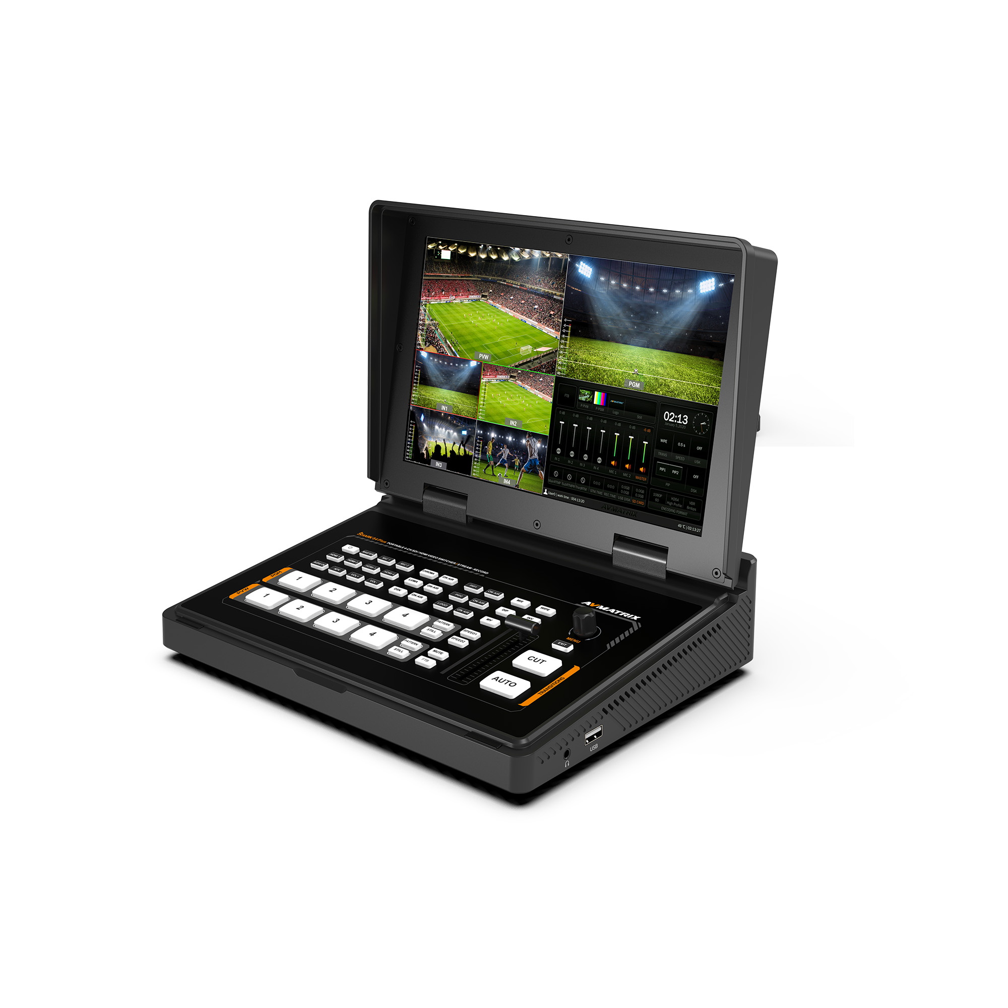 Avmatrix SHARK S4 PLUS-4-CH SDI/HDMI Video Switcher