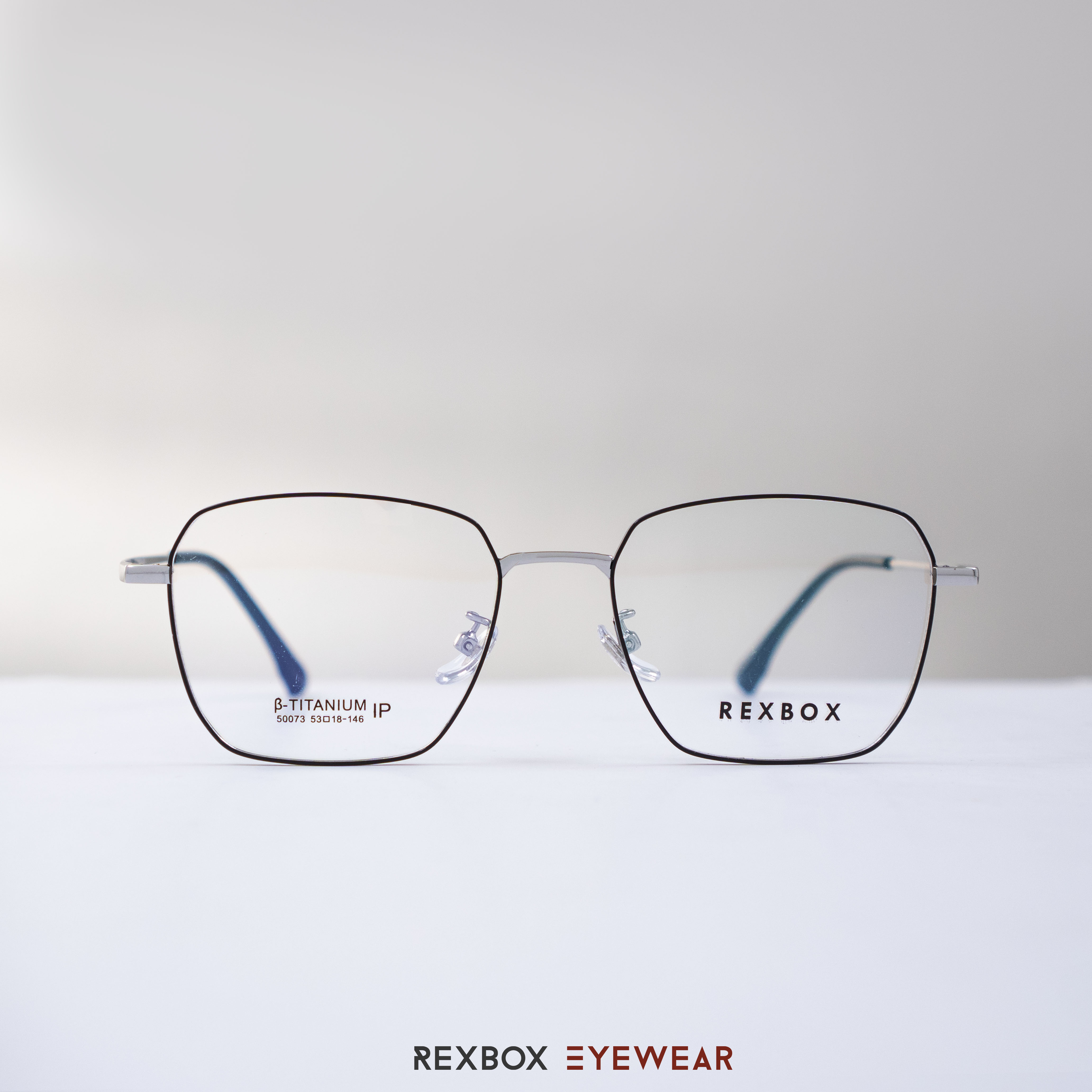 REXBOX รุ่น B-TITANIUM ไทเทเนียม พร้อมคลิปออน Polarized สีดำฉาบปรอทด้านหลังกันยูวี (50073-C27)