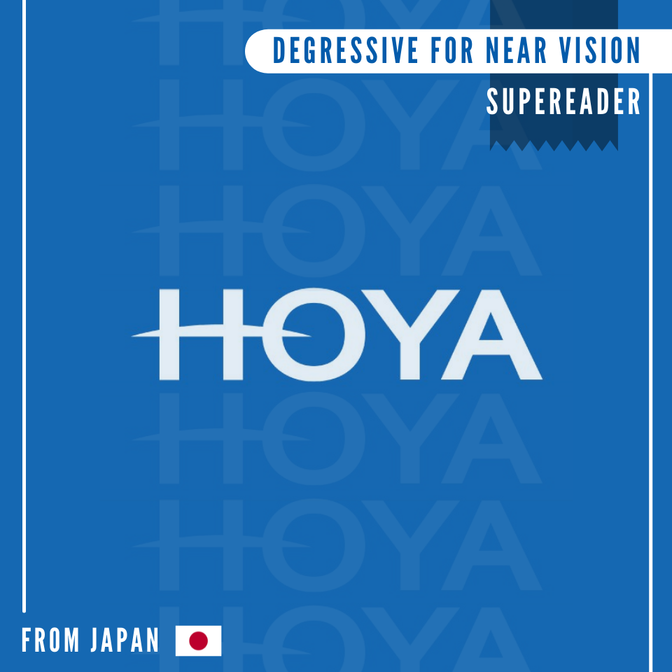 HOYALUX SUPEREADER เลนส์เฉพาะทางโฮย่า ระยะการมองครอบคลุมเหนือกว่าแว่นอ่านหนังสือ เพื่อการมองใกล้ที่สะดวกสบายยิ่งขึ้น