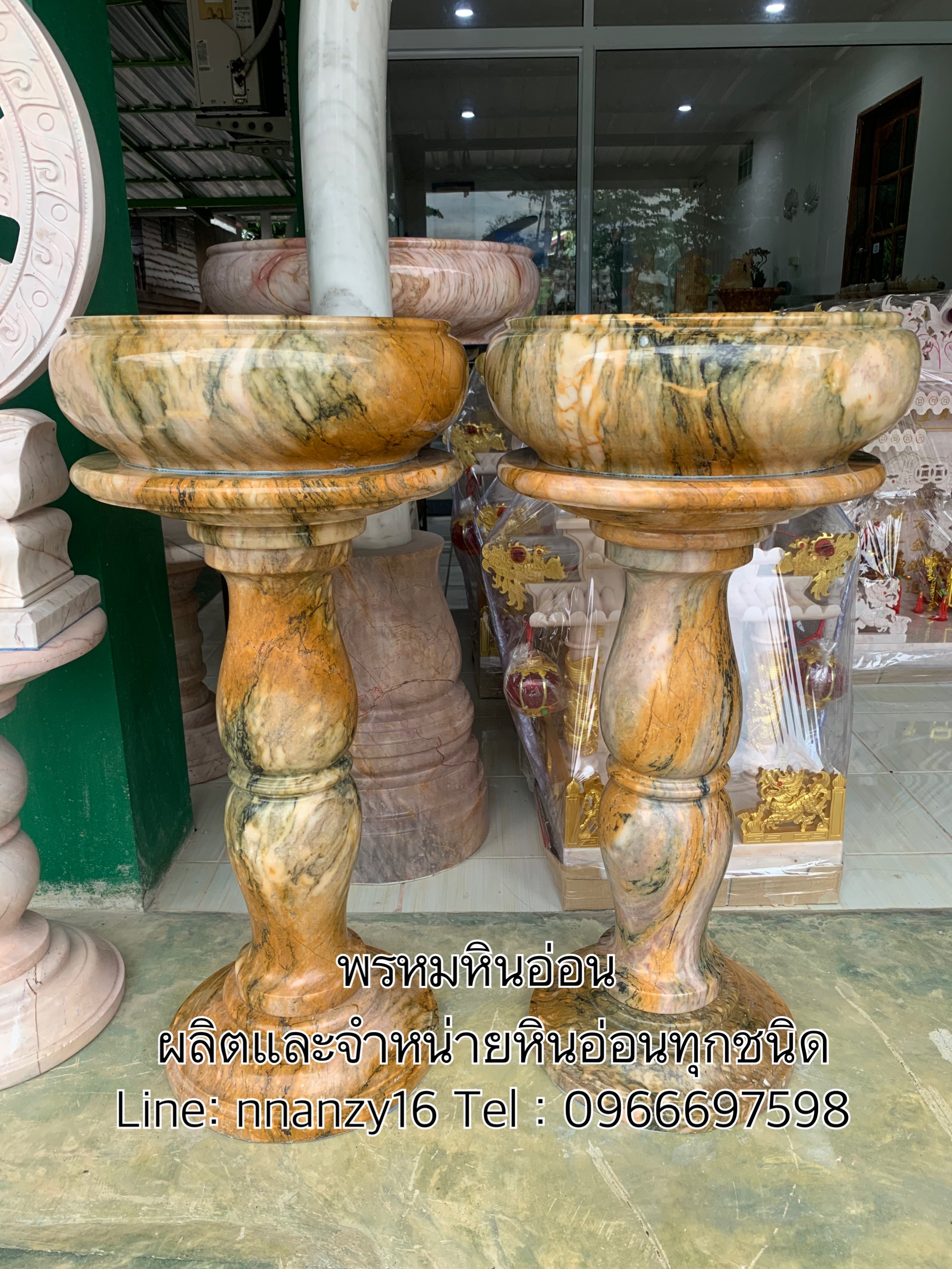 อ่างเสาโชว์หินอ่อน