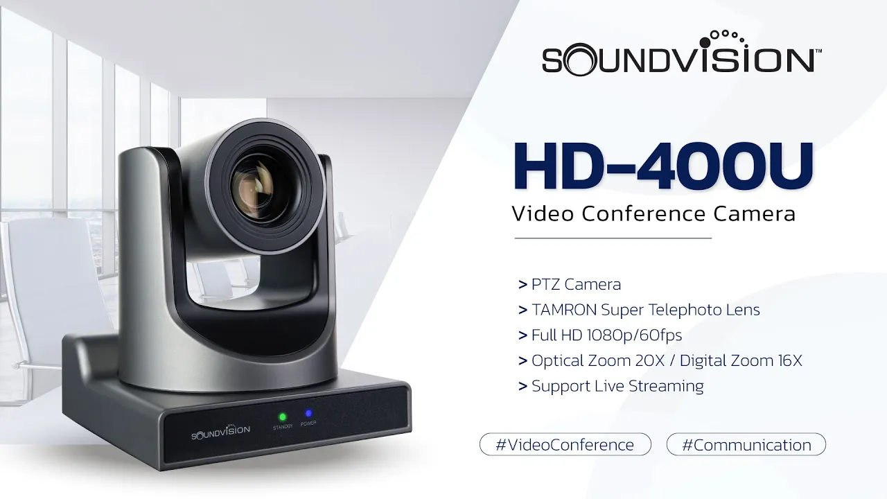 SOUNDVISION HD-400U กล้อง PTZ สำหรับห้องประชุมออนไลน์