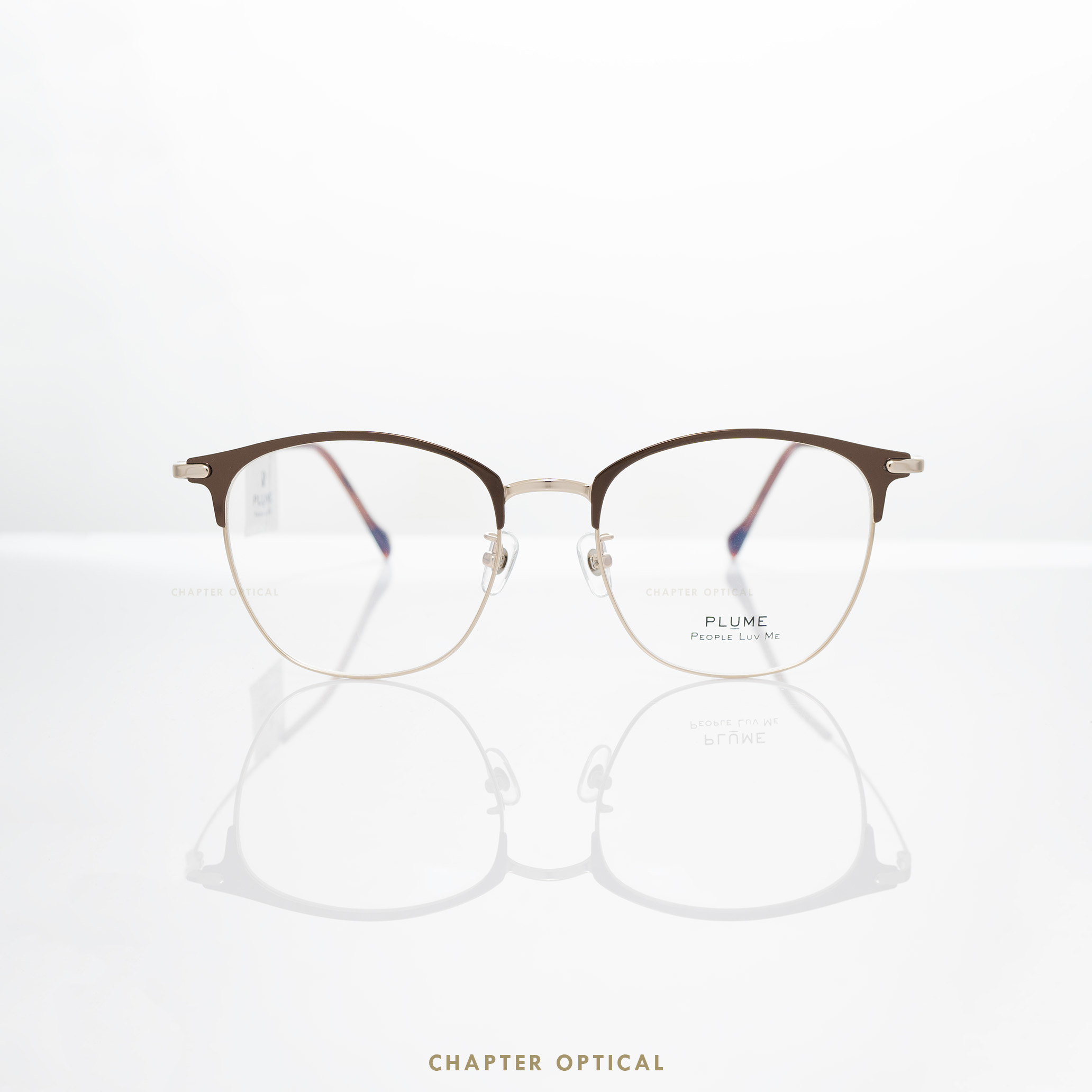 กรอบแว่นตาแบรนด์ PLUME รุ่น P-2881-C4 แบรนด์เกาหลีใต้แท้ สินค้านำเข้า