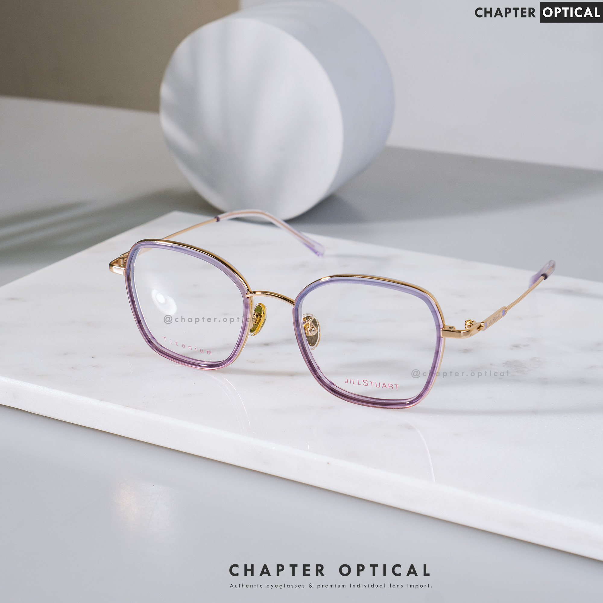 กรอบแว่นตา JILLSTUART รุ่น Lean (JS80013-C02) Titanium