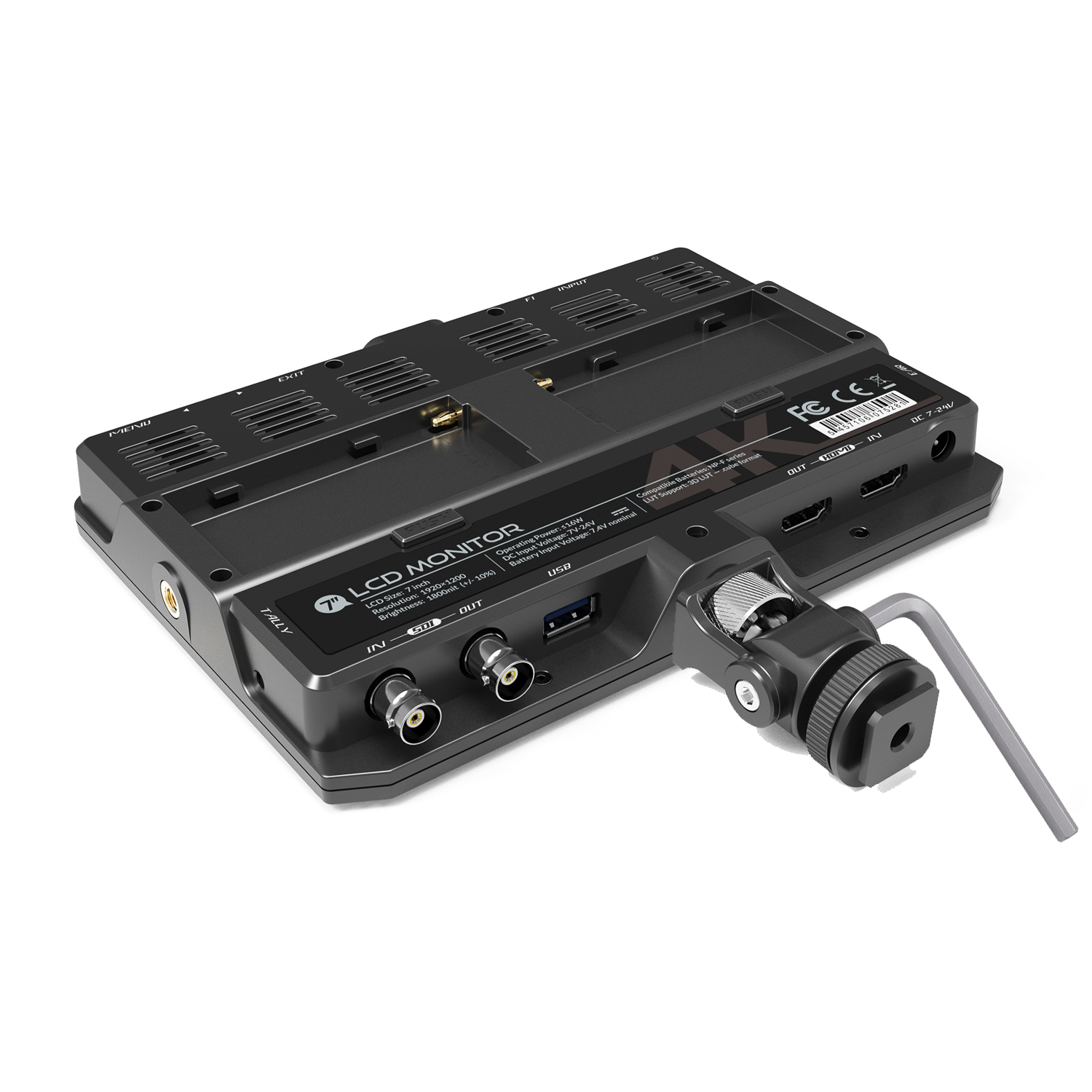 Lilliput H7S 7" 4K HDMI/3G-SDI Ultra-Bright On-Camera Monitor