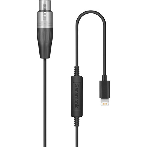 Saramonic LC-XLR Female XLR to Lighthing Microphone Adapter Cable for iOS Devices