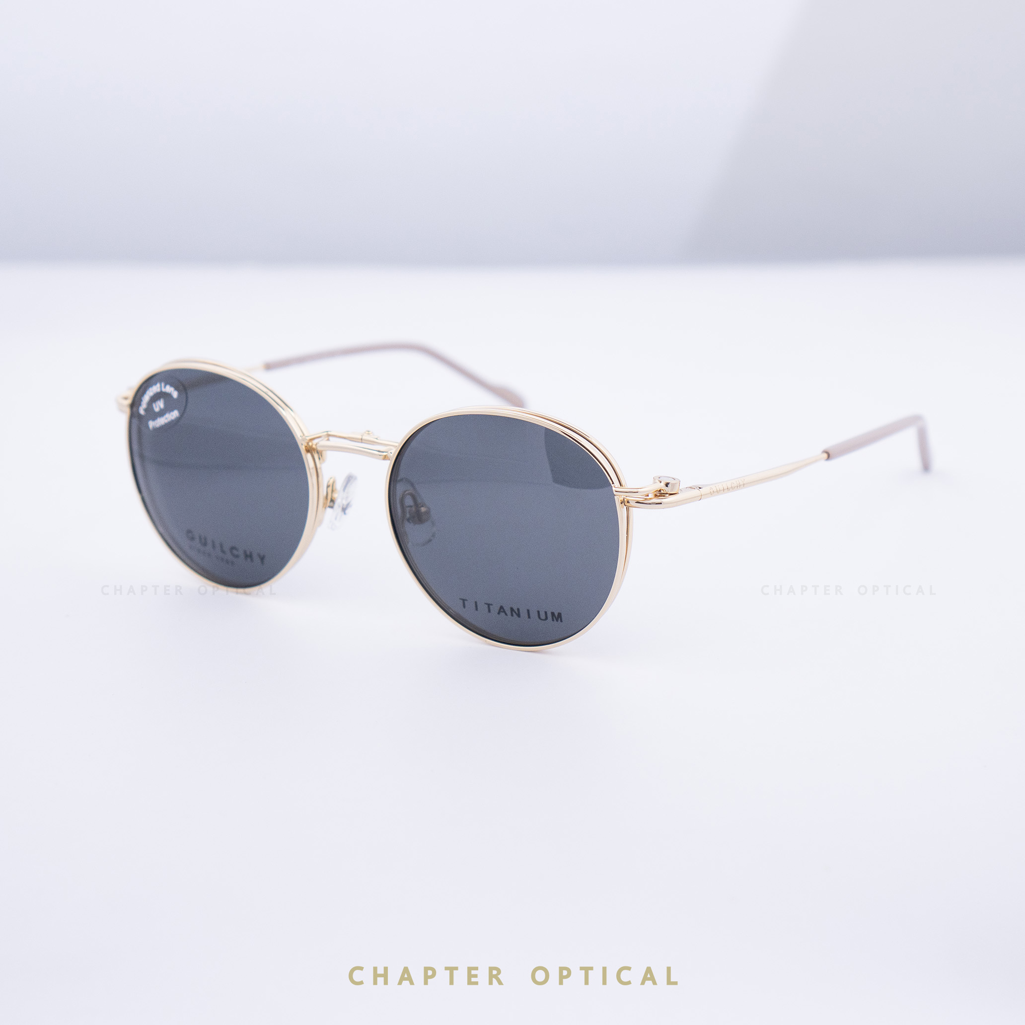 กรอบแว่นตา GUILCHY รุ่น MS-1-C03 แว่นไทเทเนียมพร้อมคลิปออนแม่เหล็ก Polarized