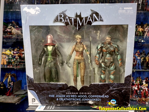 [2014.10] DC Collectibles Batman Arkham Origins Redhood, Copperhead & Unmasked Deathstroke 3-Pack
