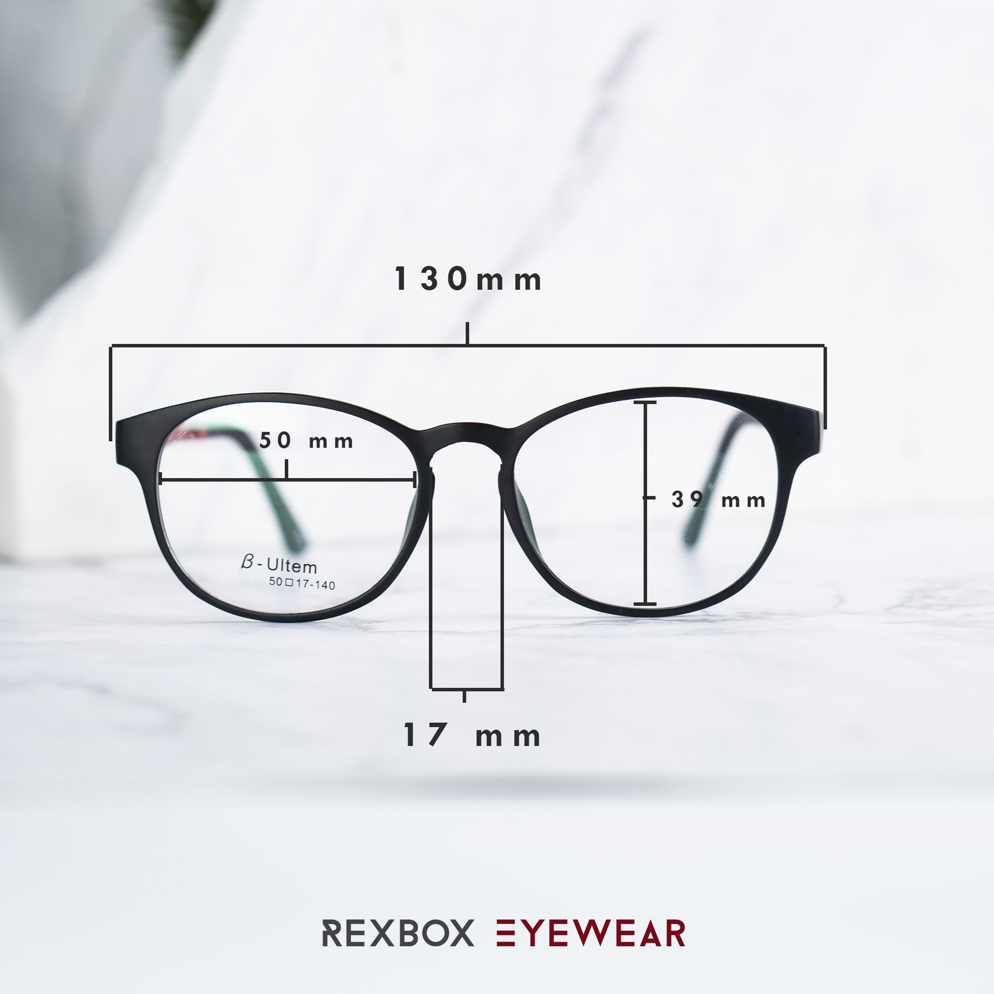 EX01 | กรอบสีดำแดง | คลิปออนเทาเขียว G15