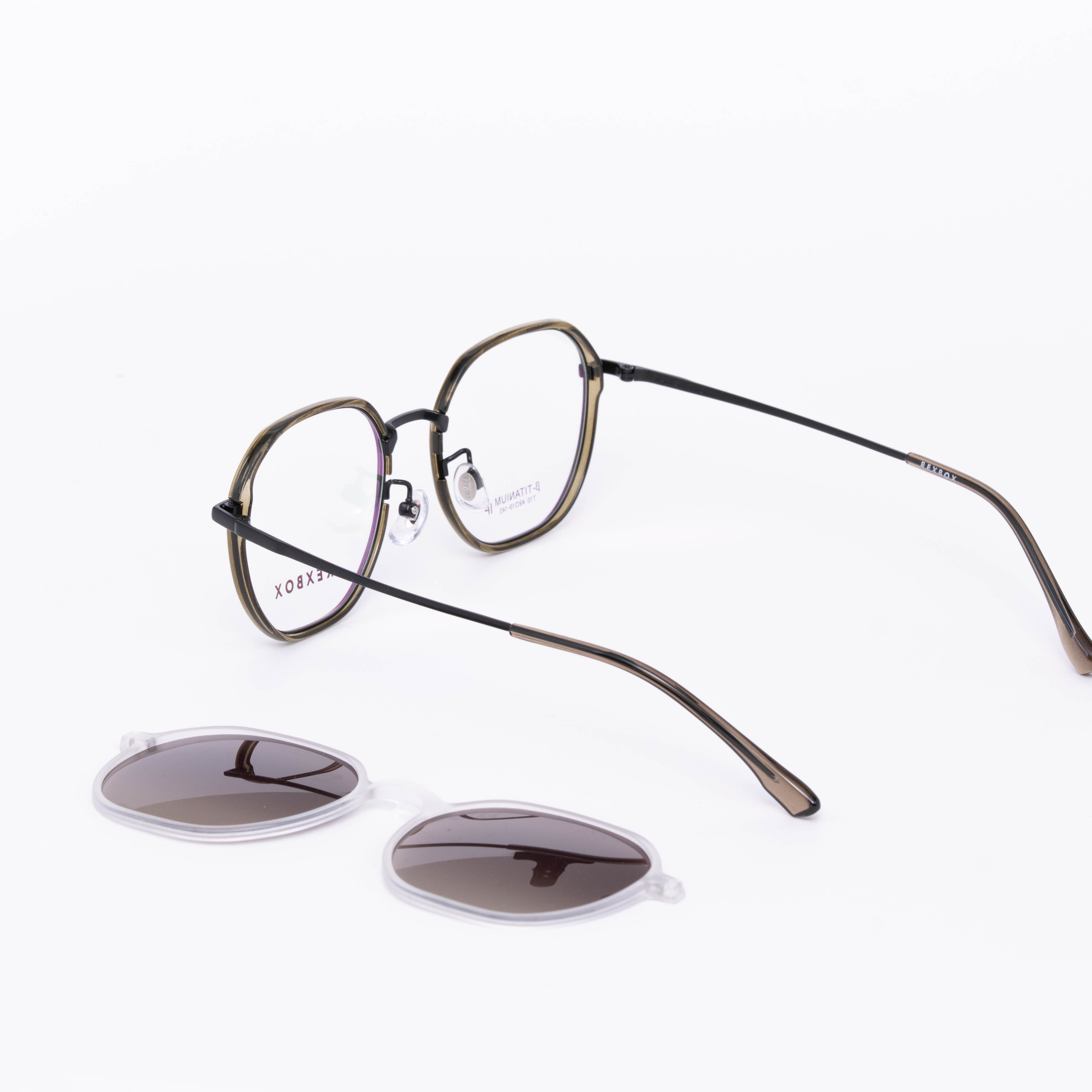 REXBOX รุ่น B-TITANIUM ไทเทเนียม น้ำหนักเบา ยืดหยุ่น พร้อมคลิปออน Polarized (T10-C5)