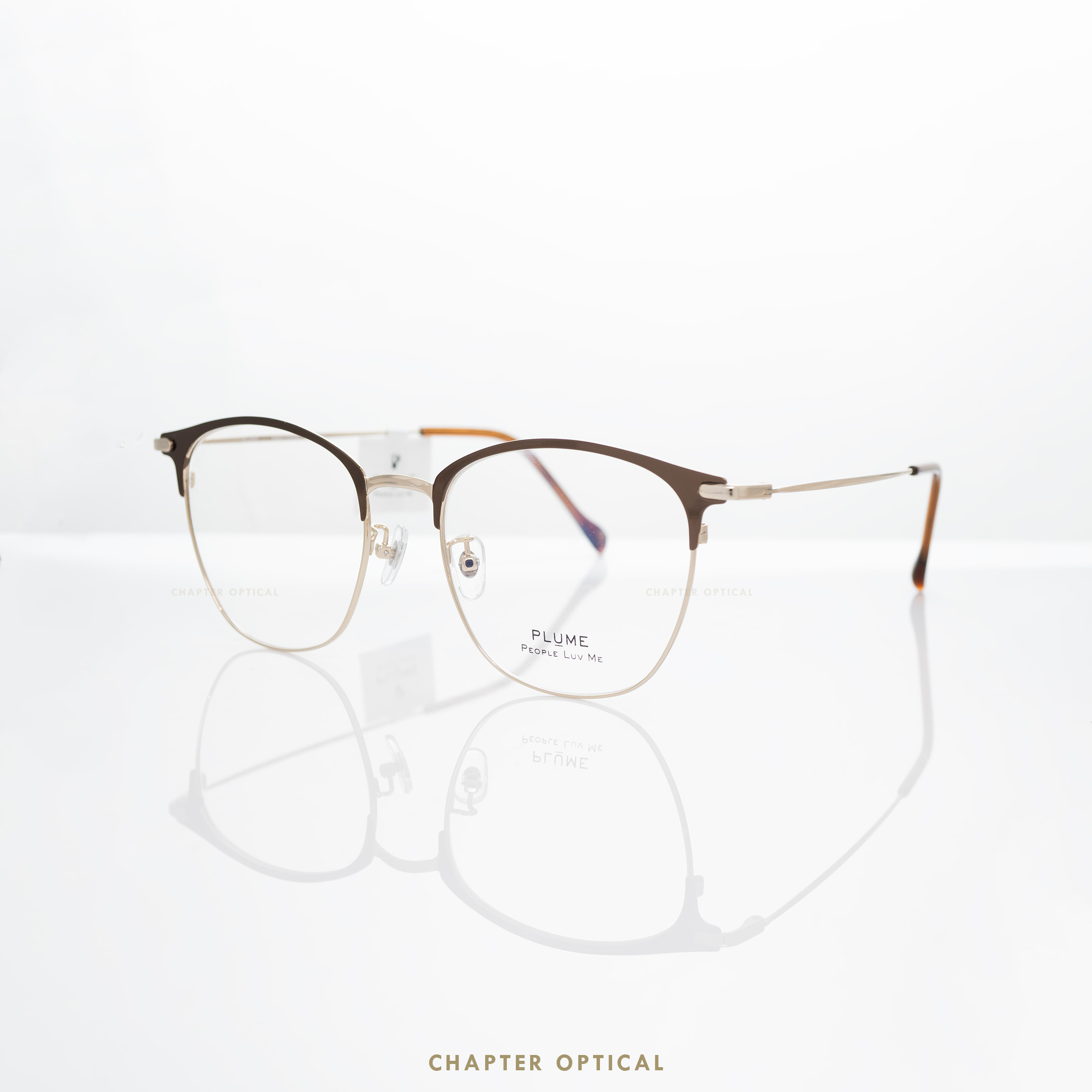 กรอบแว่นตาแบรนด์ PLUME รุ่น P-2881-C4 แบรนด์เกาหลีใต้แท้ สินค้านำเข้า
