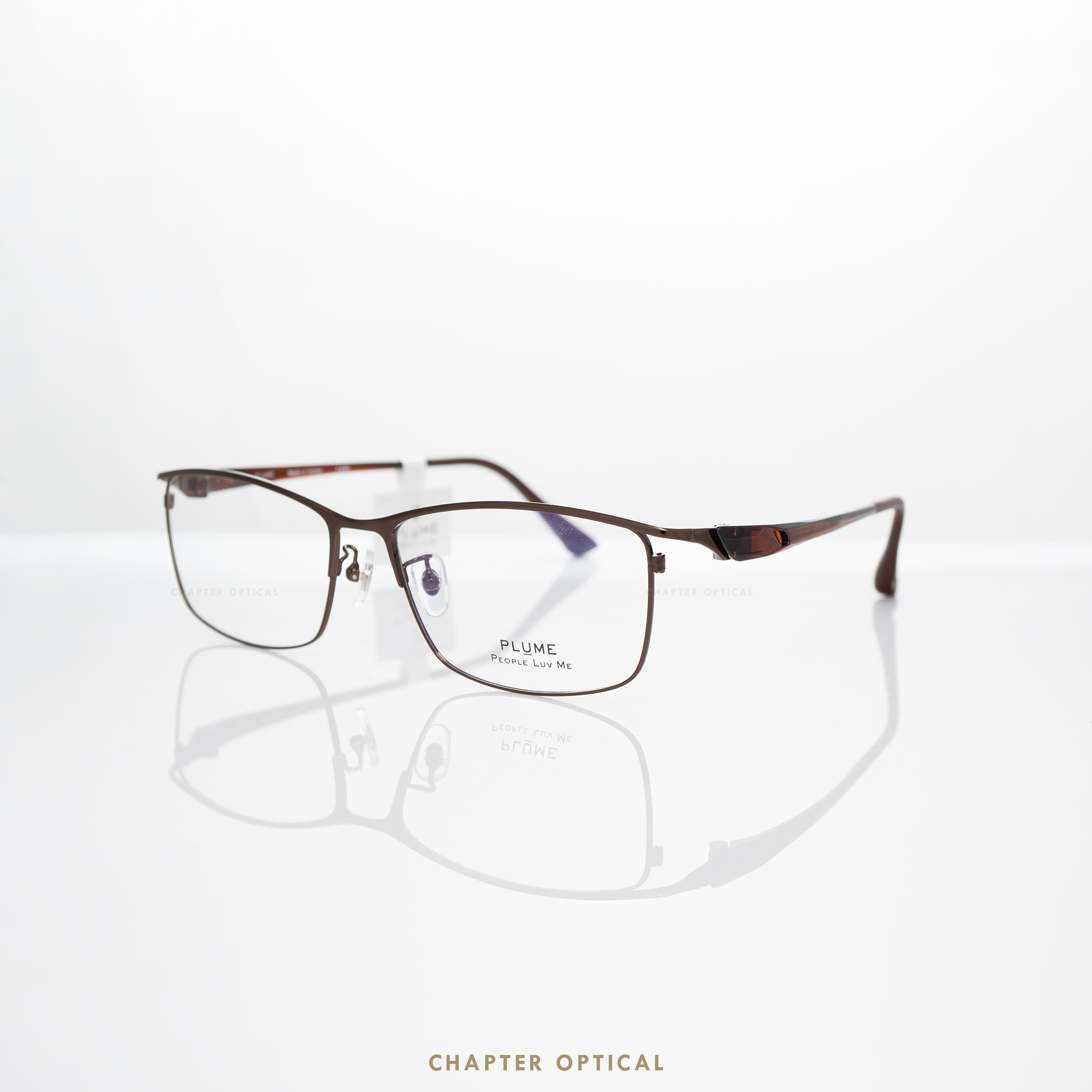 กรอบแว่นตาแบรนด์ PLUME รุ่น P-2859-C3 แบรนด์เกาหลีใต้แท้ สินค้านำเข้า