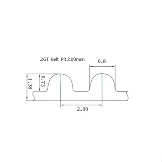 สายพาน Timing ปลายเปิด 2GTหน้ากว้าง 6 มม.ชนิดยางสังเคราะห์เสริมเส้นใยไฟเบอร์ สีดำ ราคาเป็น เมตรละ