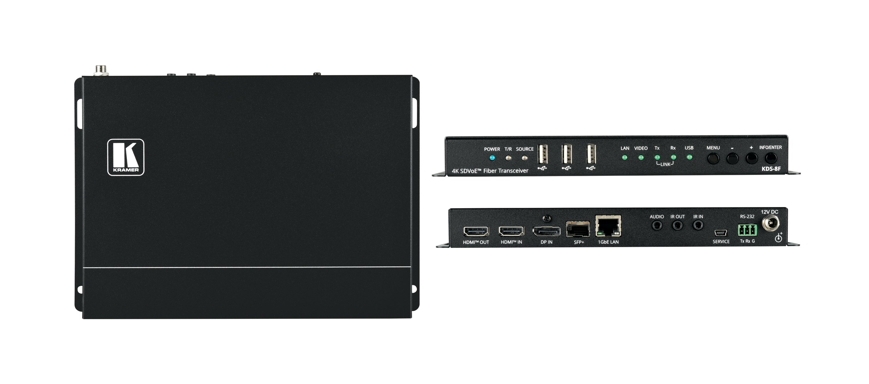 kramerav : KDS-8F Zero Latency 4K HDR SDVoE Video Streaming Transceiver over Fiber Optic