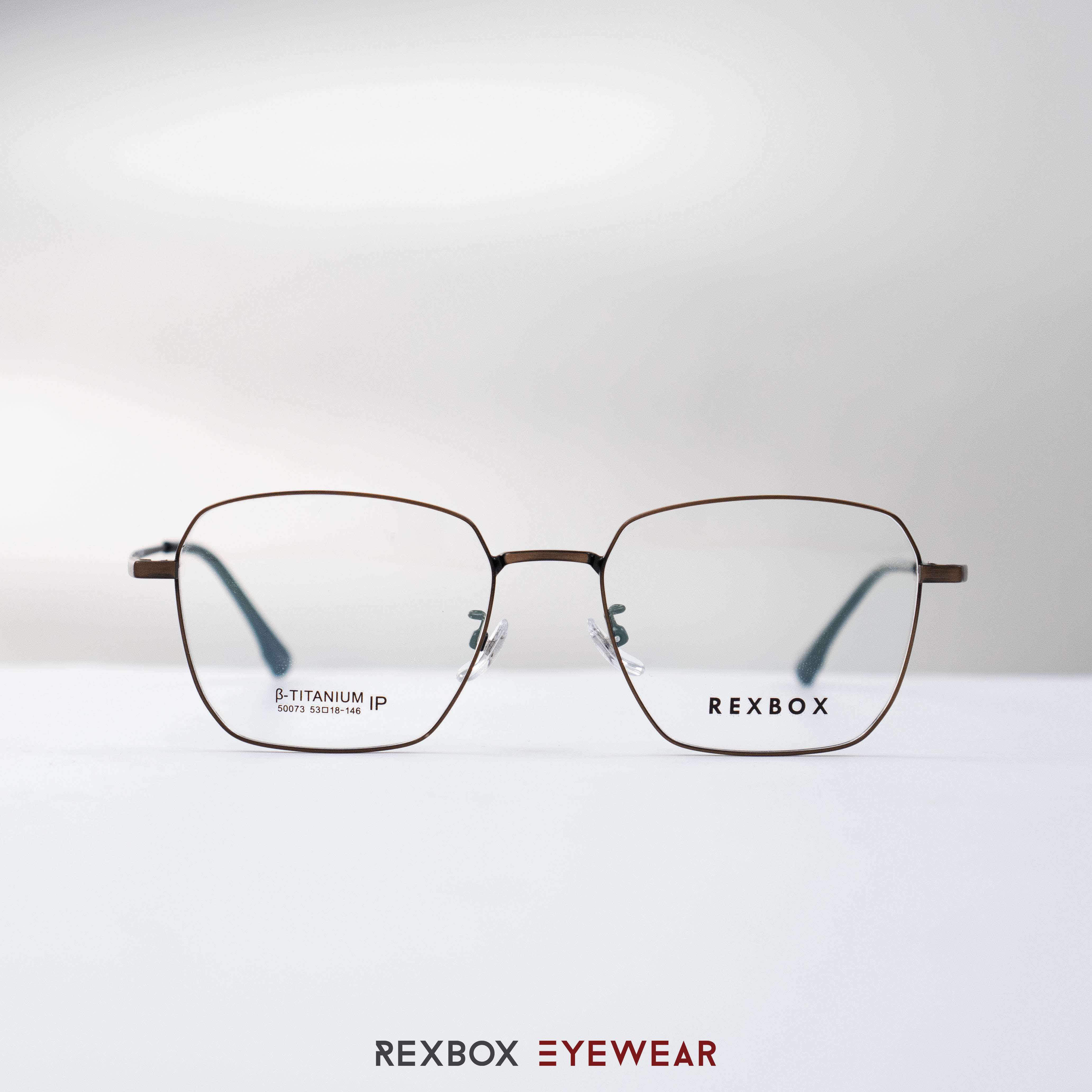 REXBOX รุ่น B-TITANIUM ไทเทเนียม พร้อมคลิปออน Polarized สีดำฉาบปรอทด้านหลังกันยูวี (50073-C57)