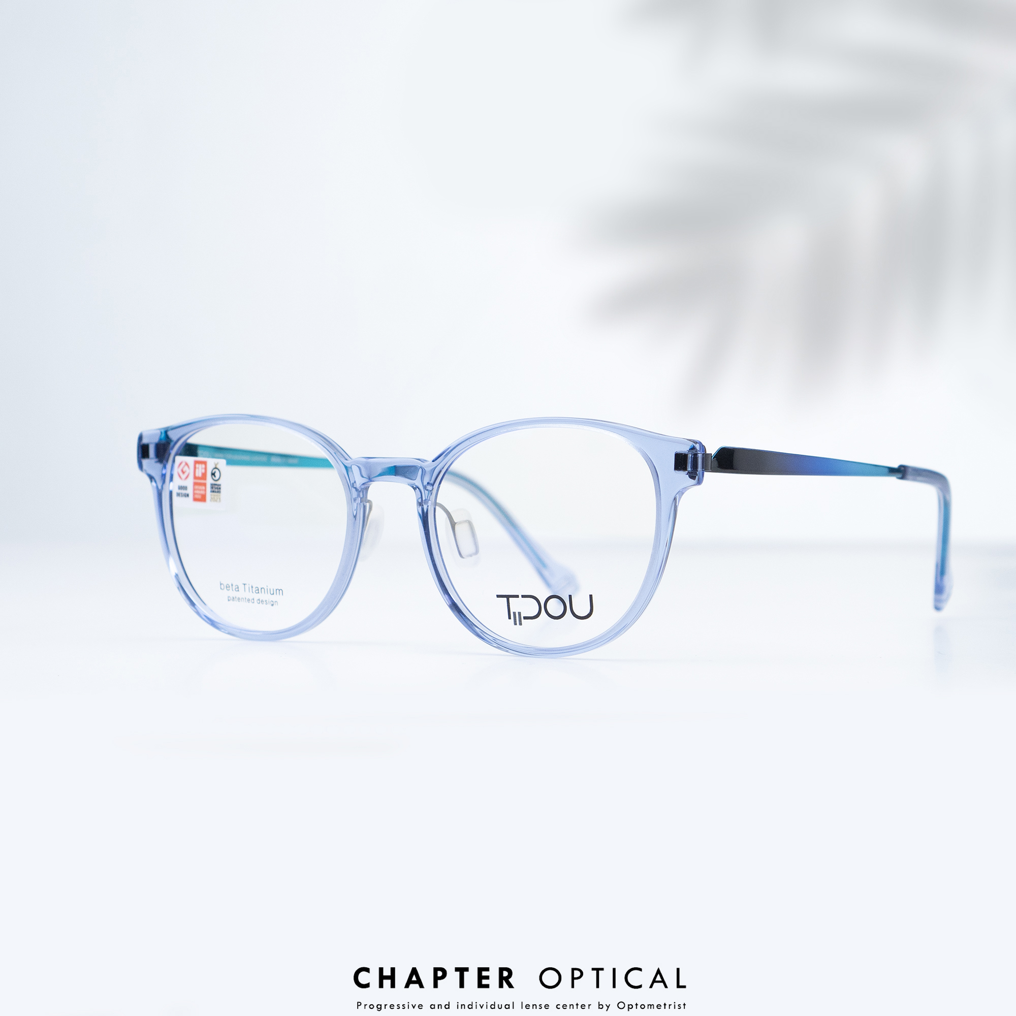 กรอบแว่น TiDOU | รุ่น TP22 รหัสสี 04 ไทเทเนี่ยมญี่ปุ่น แว่นไร้สกู Screwless น้ำหนักเบา